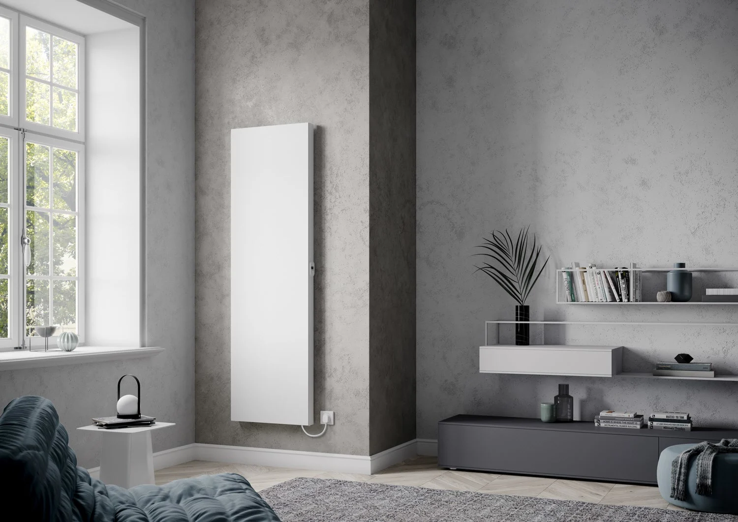 Kermi E-Panel Flachheizkörper vertikal 180 x 40 x 7,4 cm, mit Stecker Bild 3