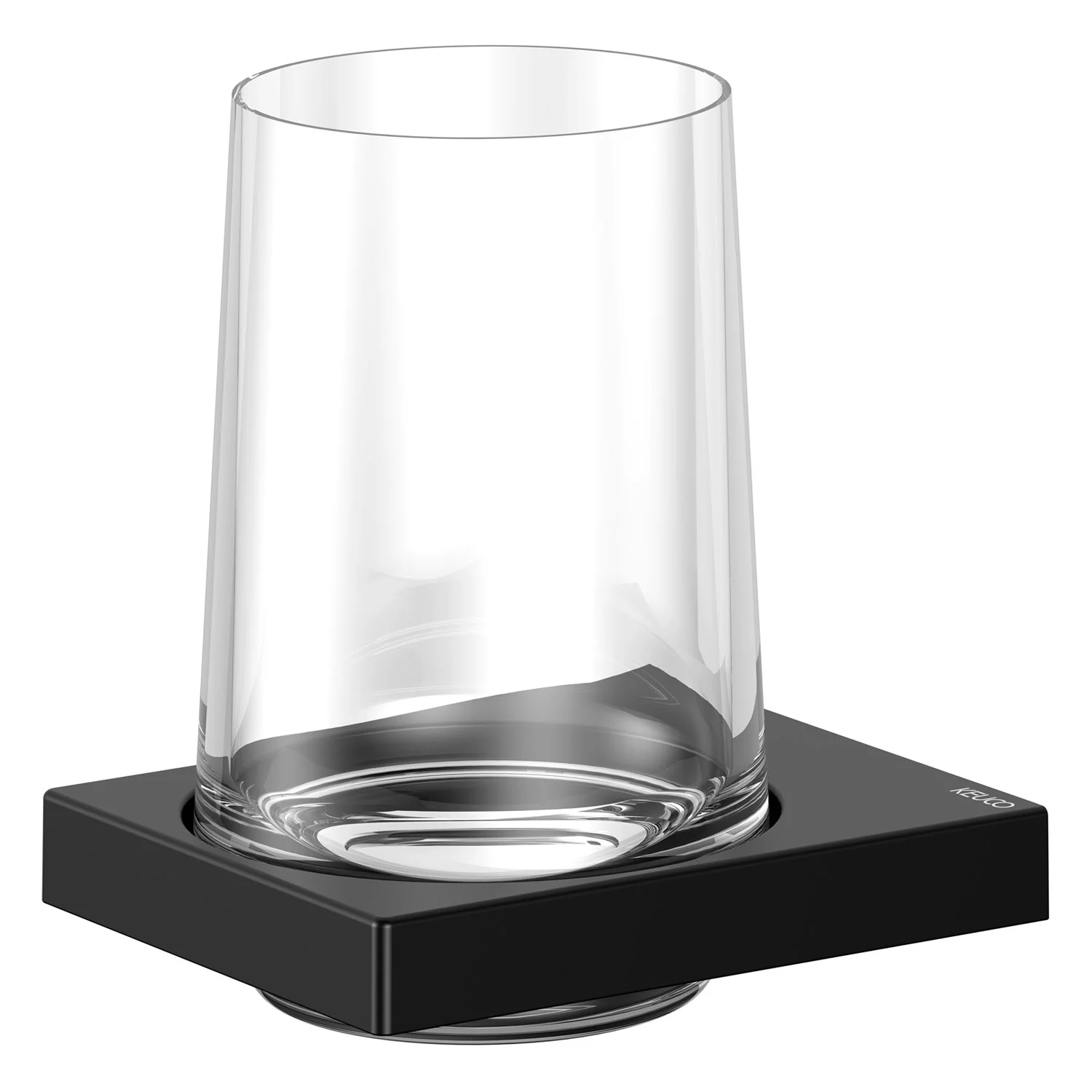 Keuco EDITION 11 Black Selection Glashalter mit Echtkristallglas