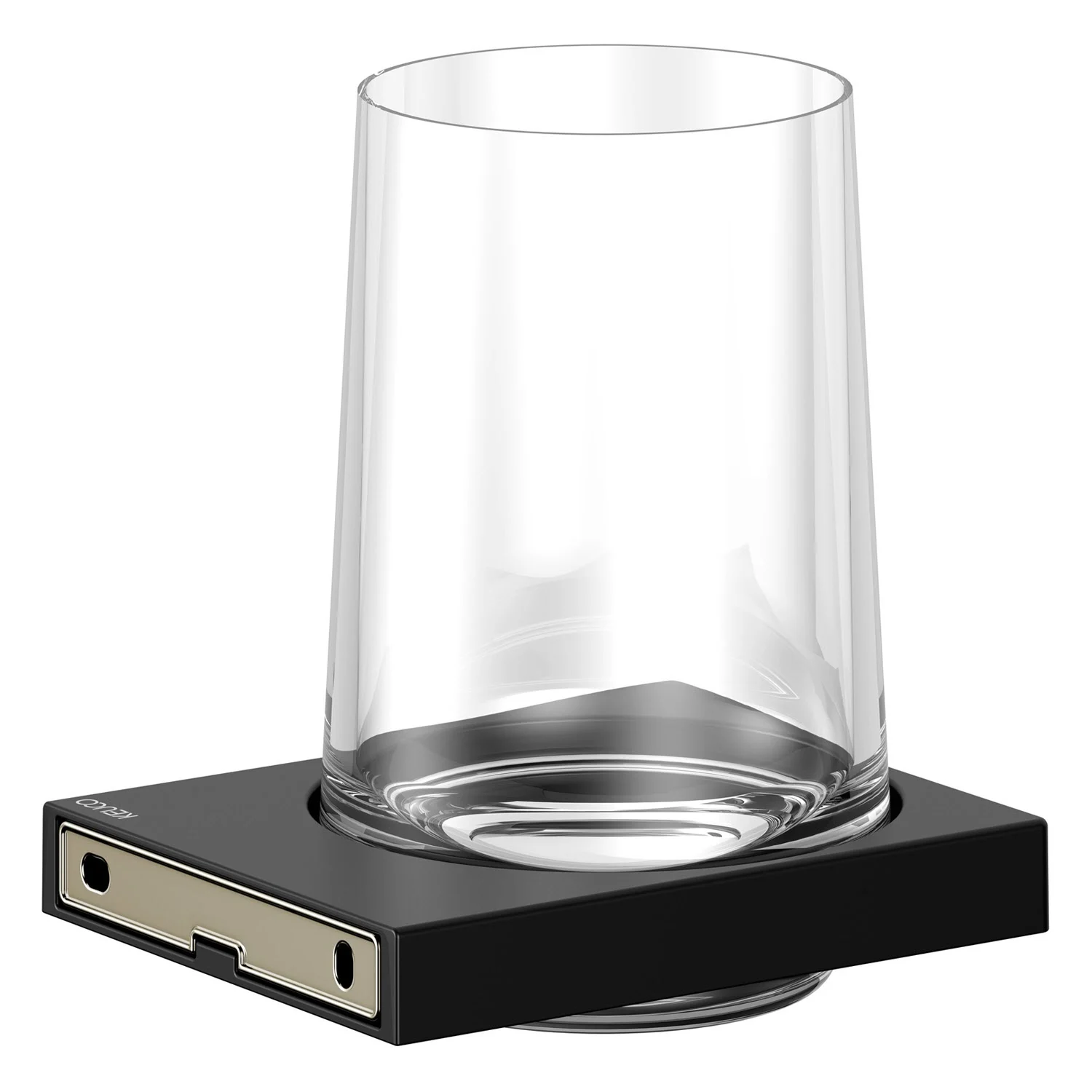 Keuco EDITION 11 Black Selection Glashalter mit Echtkristallglas Bild 3