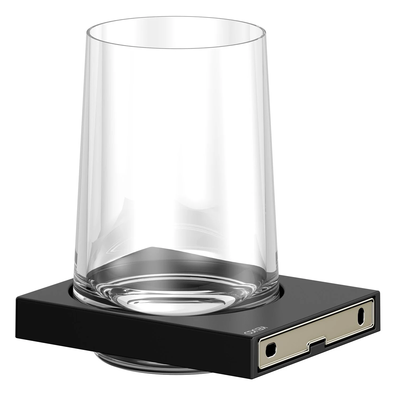 Keuco EDITION 11 Black Selection Glashalter mit Echtkristallglas Bild 4