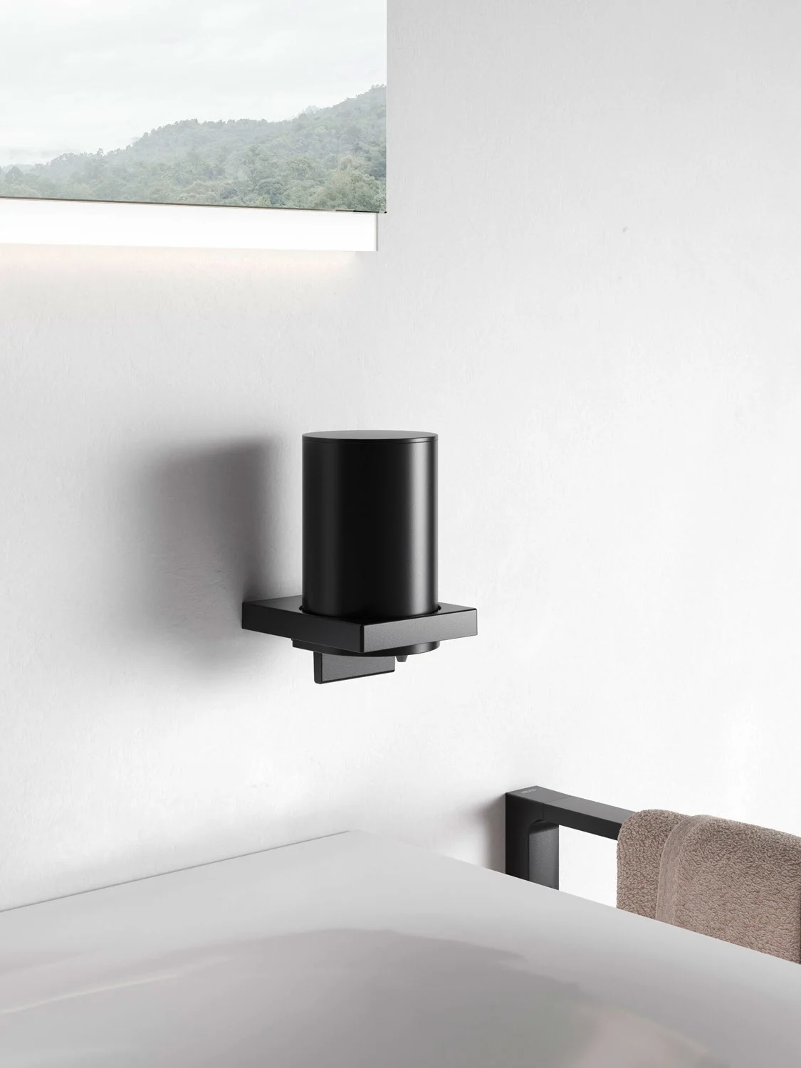 Keuco EDITION 11 Black Selection Seifenspender mit mattiertem Stülpglas Bild 12