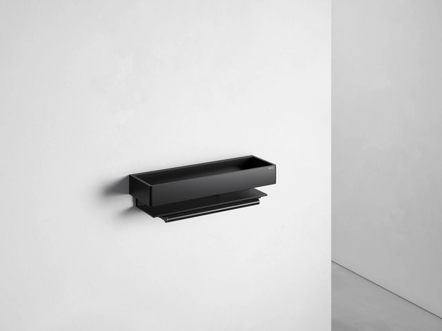 Keuco EDITION 11 Black Selection Duschkorb mit Glasabzieher Bild 11