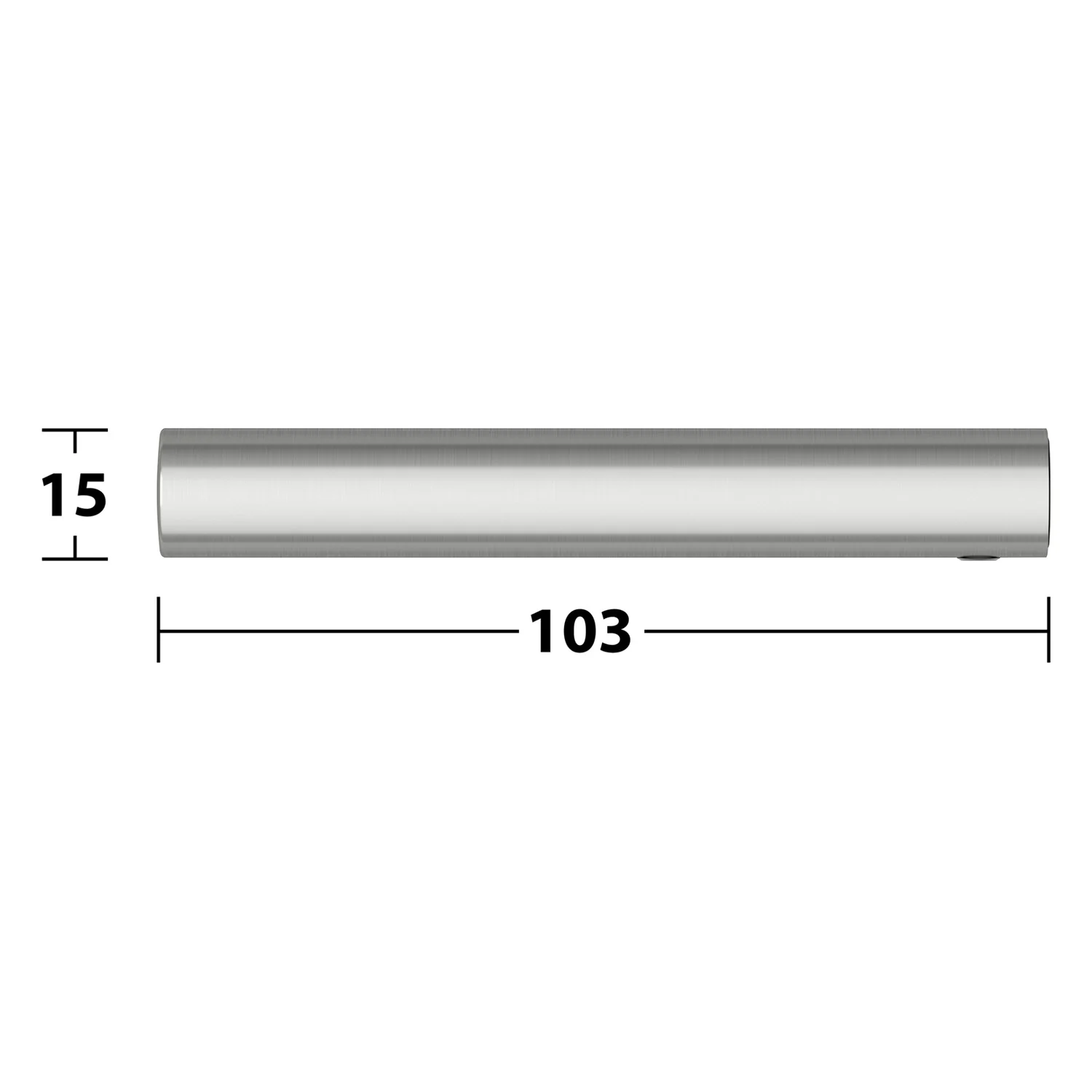 Rysunek techniczny cylindra z wymiarami, Keuco