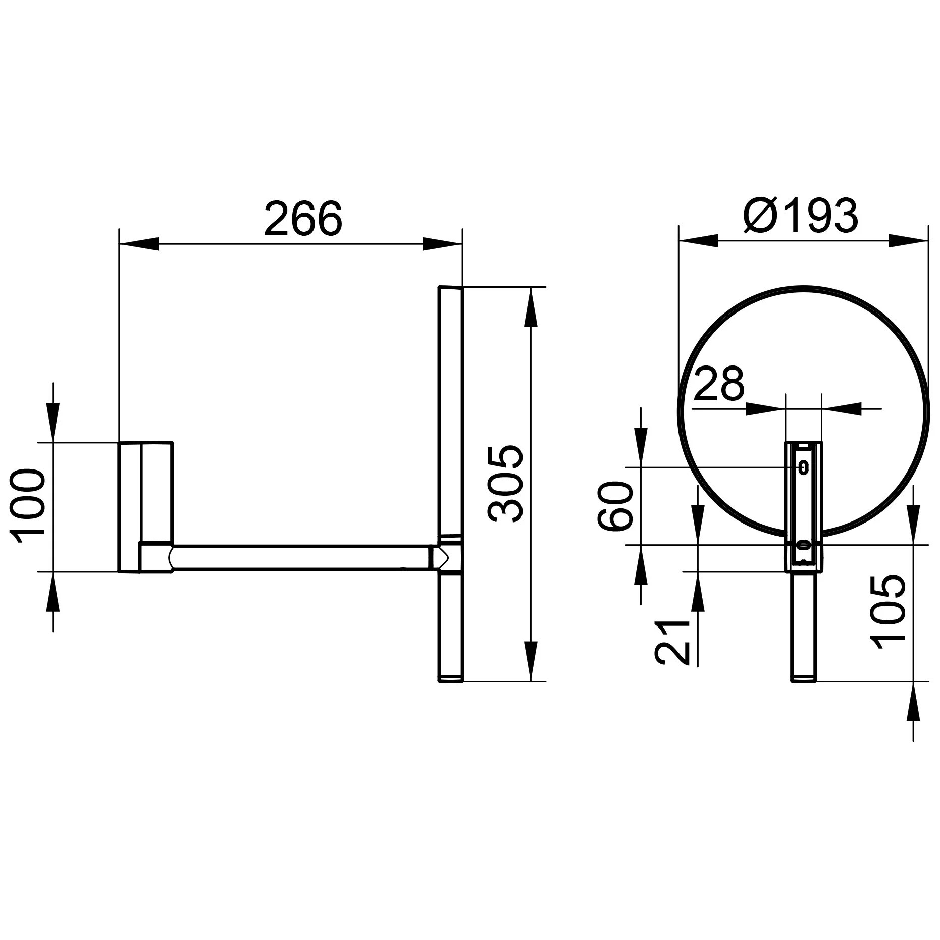 Keuco Plan Wandkosmetikspiegel mit Vergrößerungsfaktor x5 Bild 8