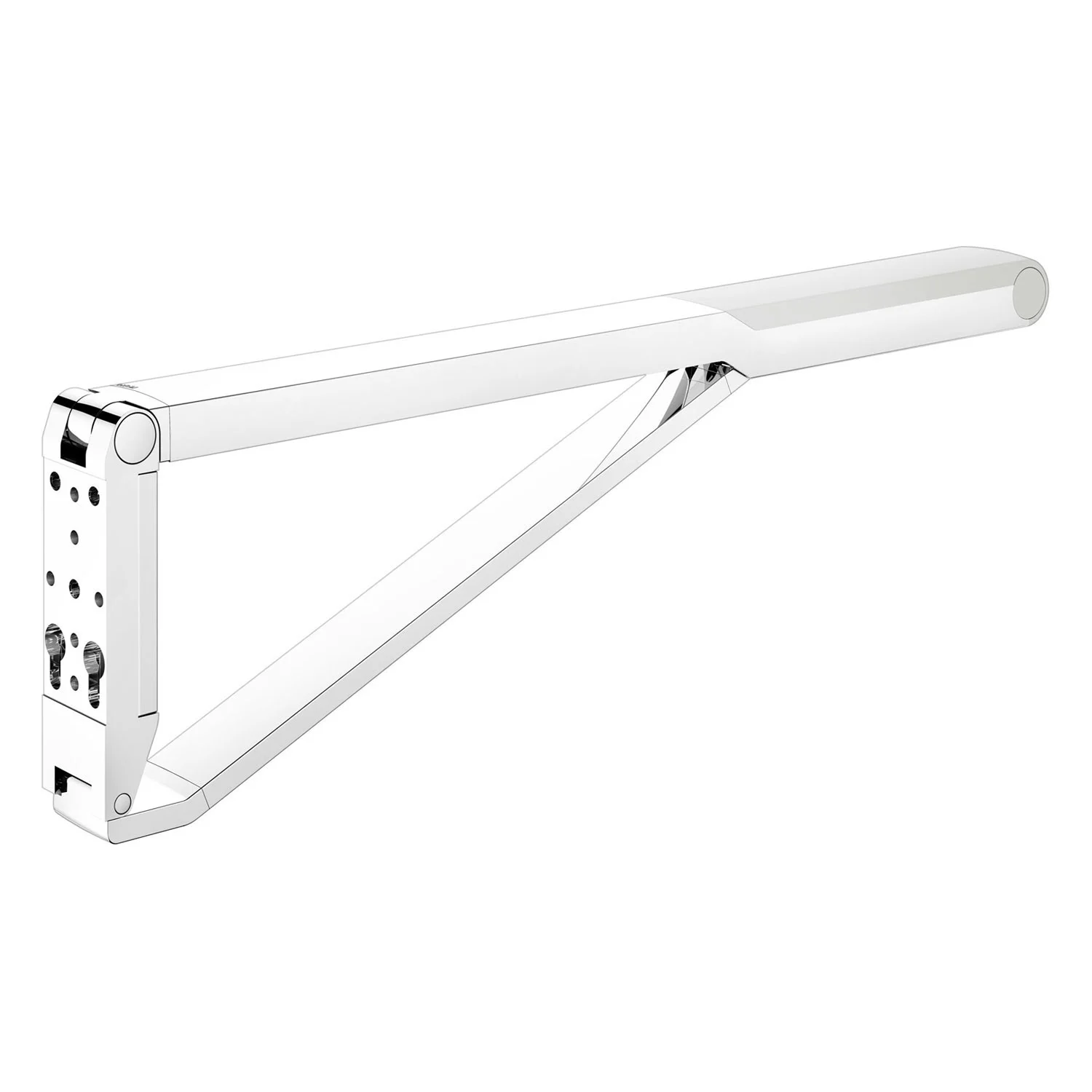Biały uchwyt składany widok z boku, Keuco