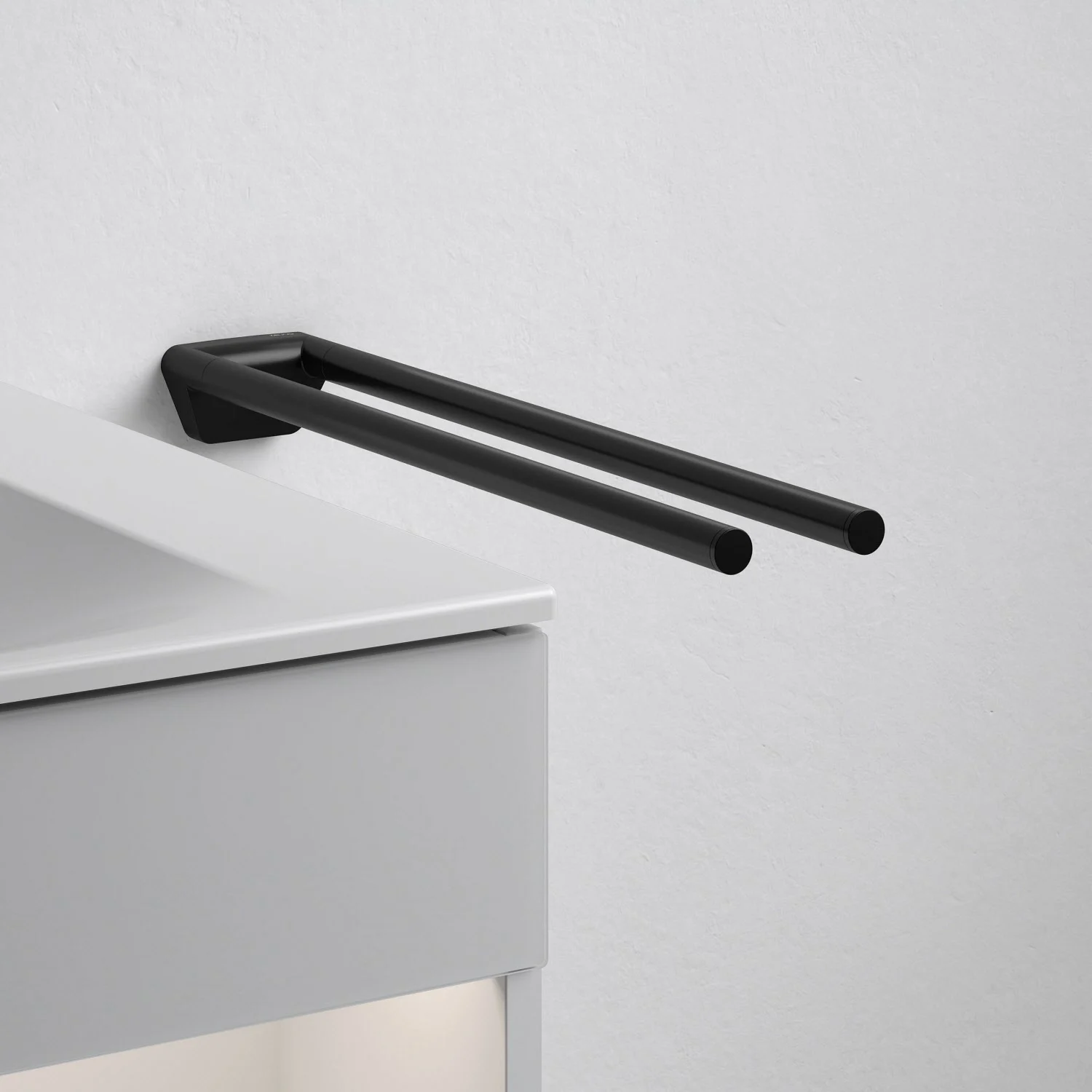 Keuco Reva Black Selection Handtuchhalter 2-armig feststehend 45 cm