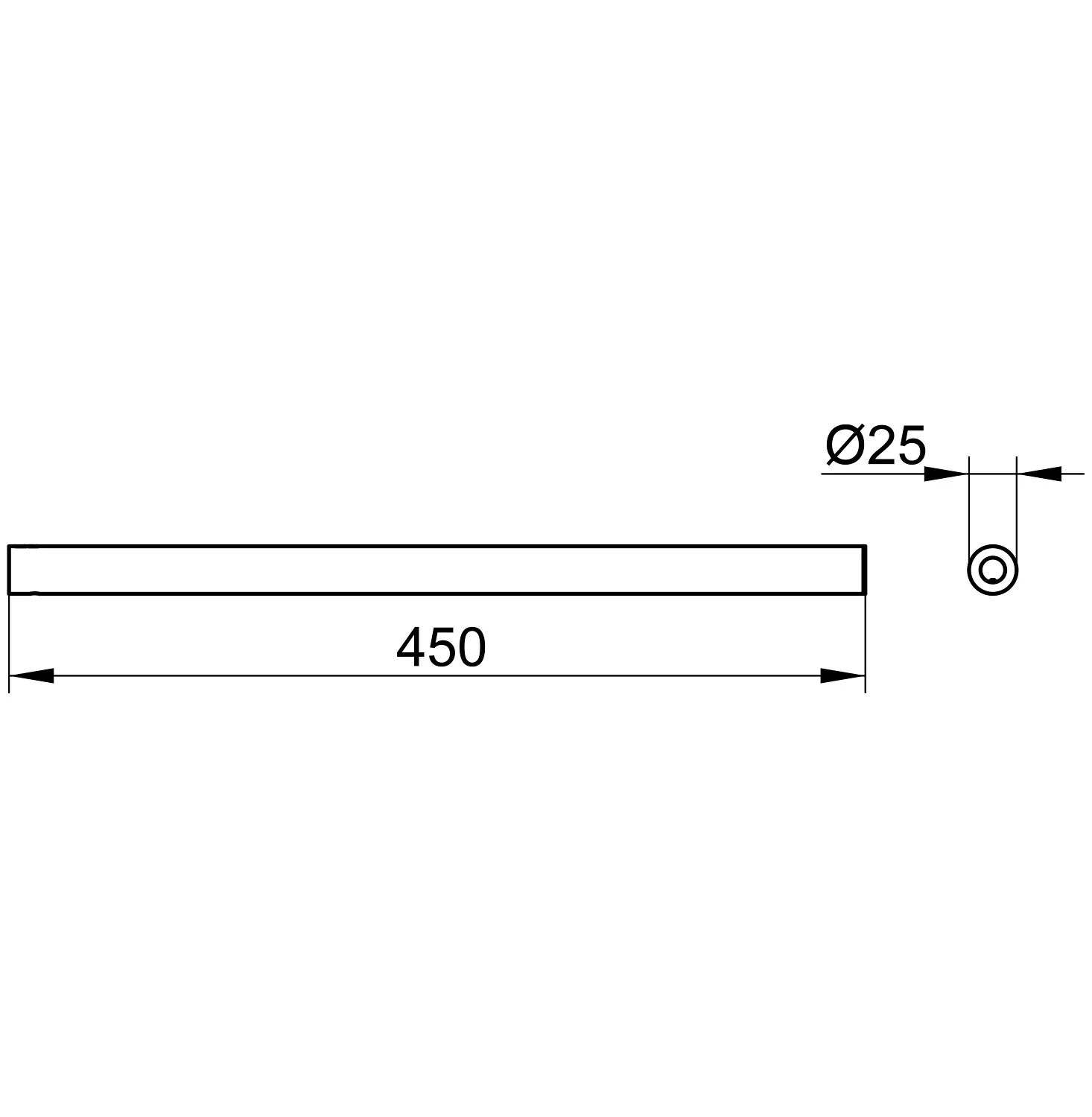 Keuco Reva Handtuchhalter 1-armig feststehend 45 cm Bild 5