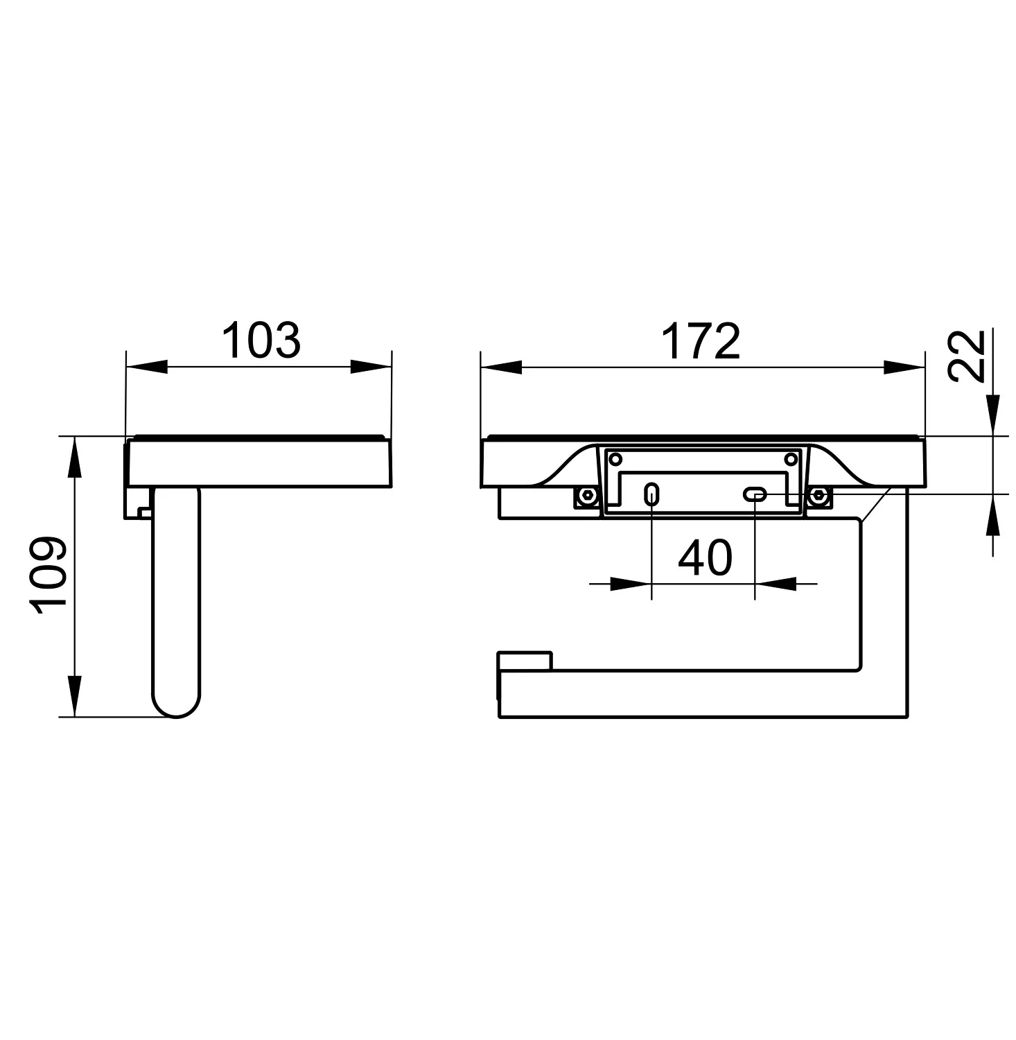 Keuco Reva Toilettenpapierhalter mit Ablage Bild 4