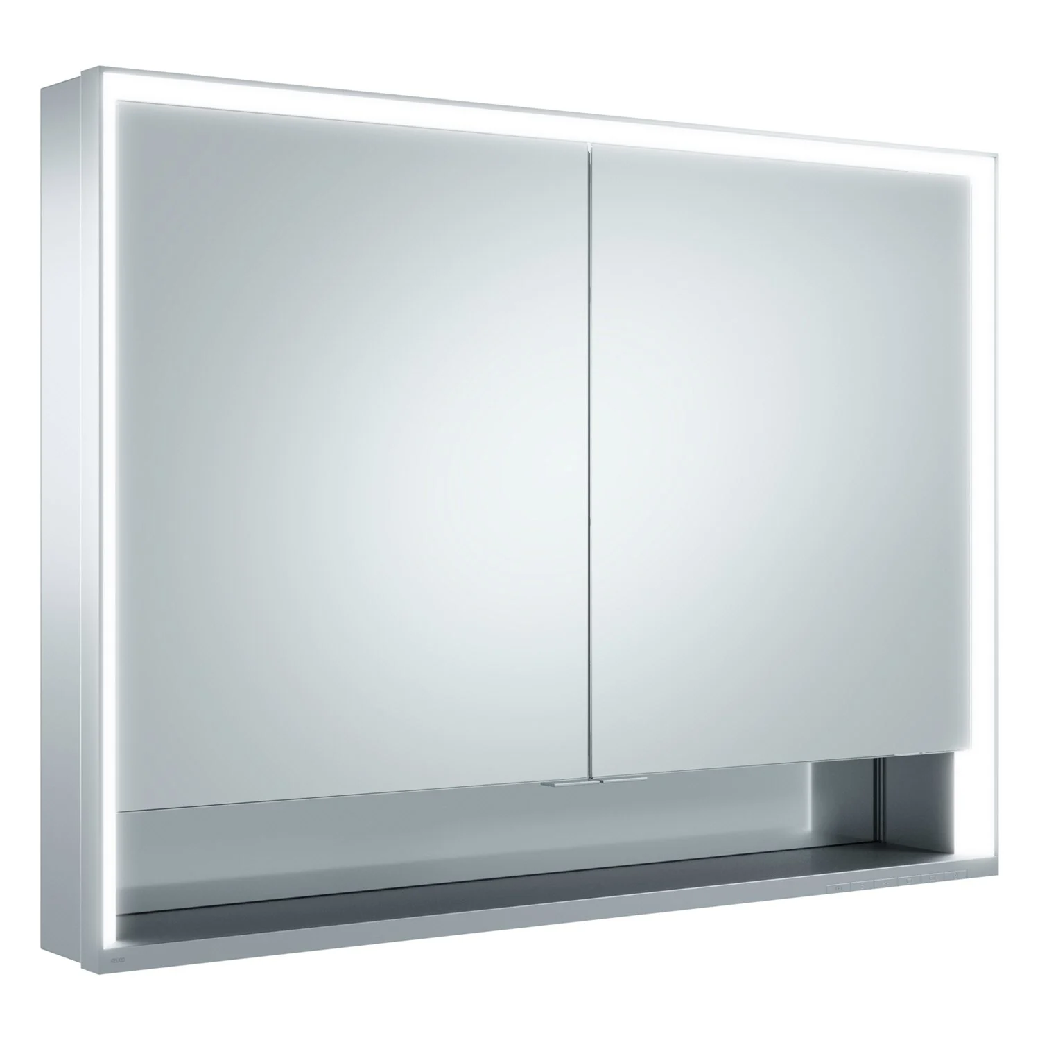 Keuco Royal Lumos Aufputz-Spiegelschrank 100 x 73,5 cm mit LED-Beleuchtung und Spiegelheizung, 2 Türen Bild 2