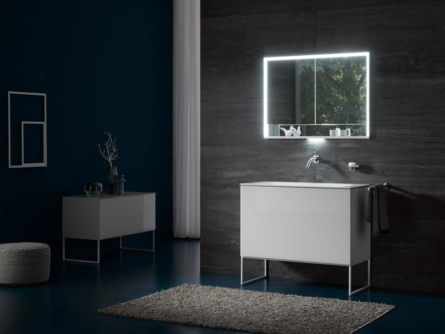 Keuco Royal Lumos Aufputz-Spiegelschrank 100 x 73,5 cm mit LED-Beleuchtung und Spiegelheizung, 2 Türen Bild 12