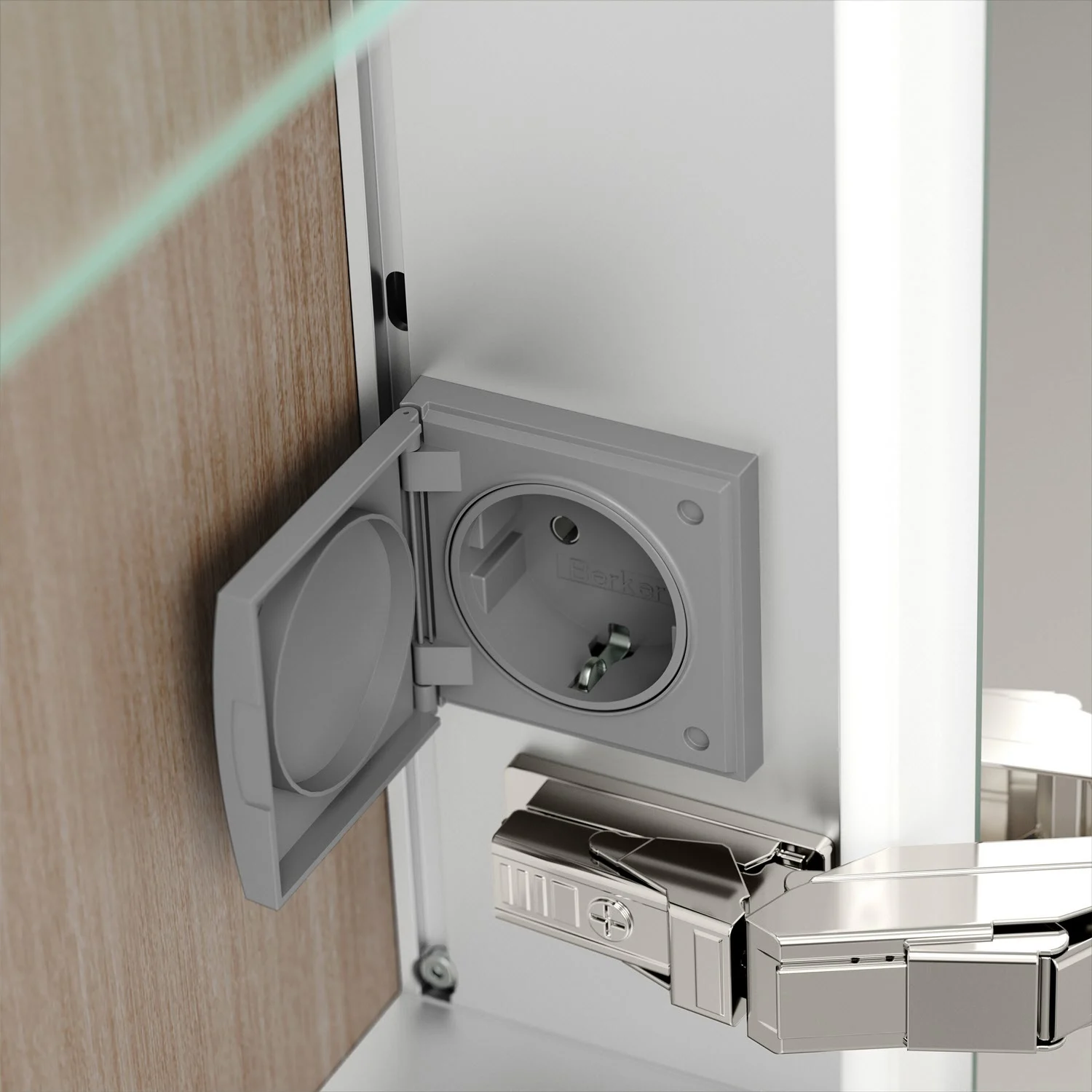 Keuco Royal Metis LED Aufputz-Spiegelschrank 80 x 71 cm, mit 2 Türen asymetrisch Bild 7