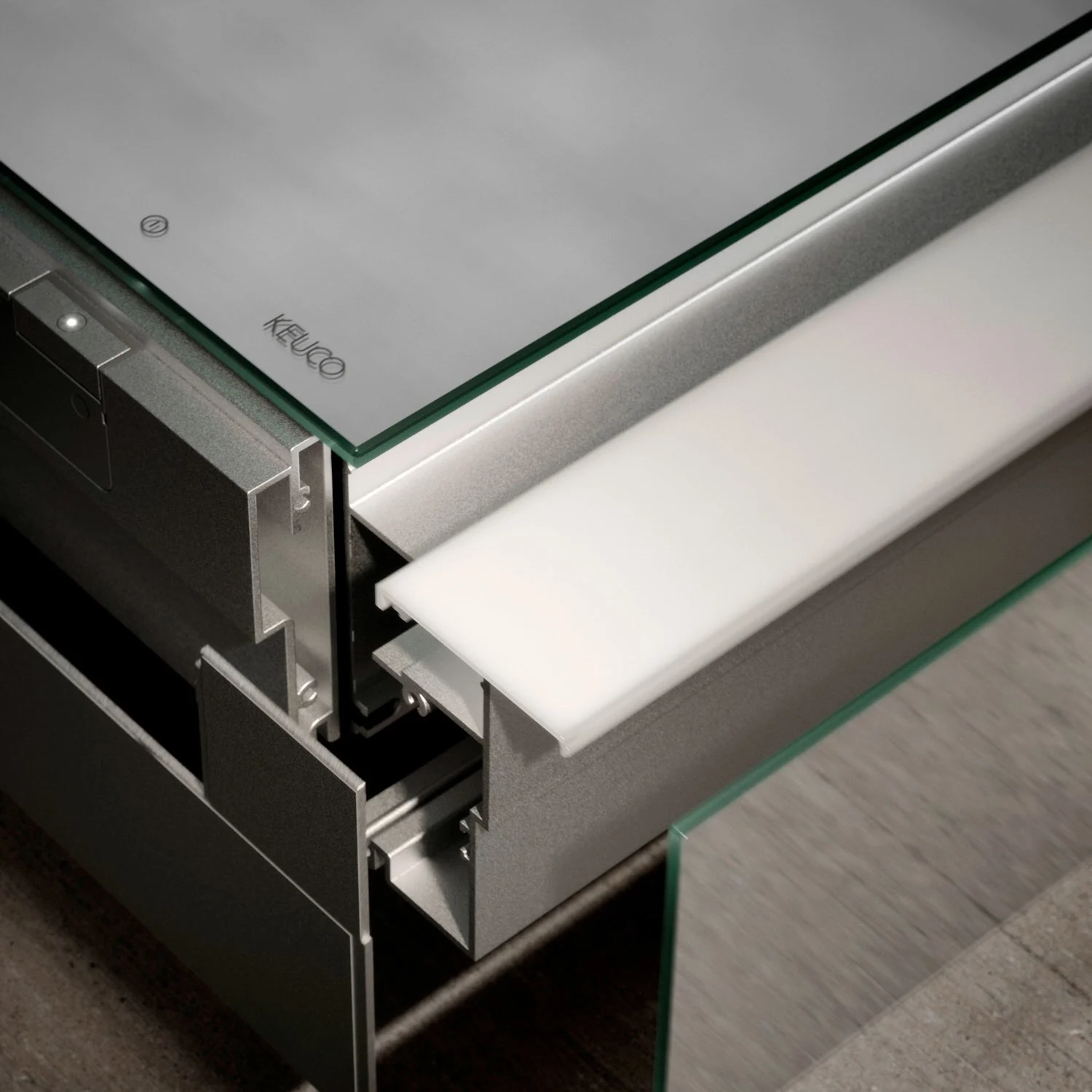 Keuco Royal Metis LED Aufputz-Spiegelschrank 80 x 71 cm, mit 2 Türen asymetrisch Bild 12