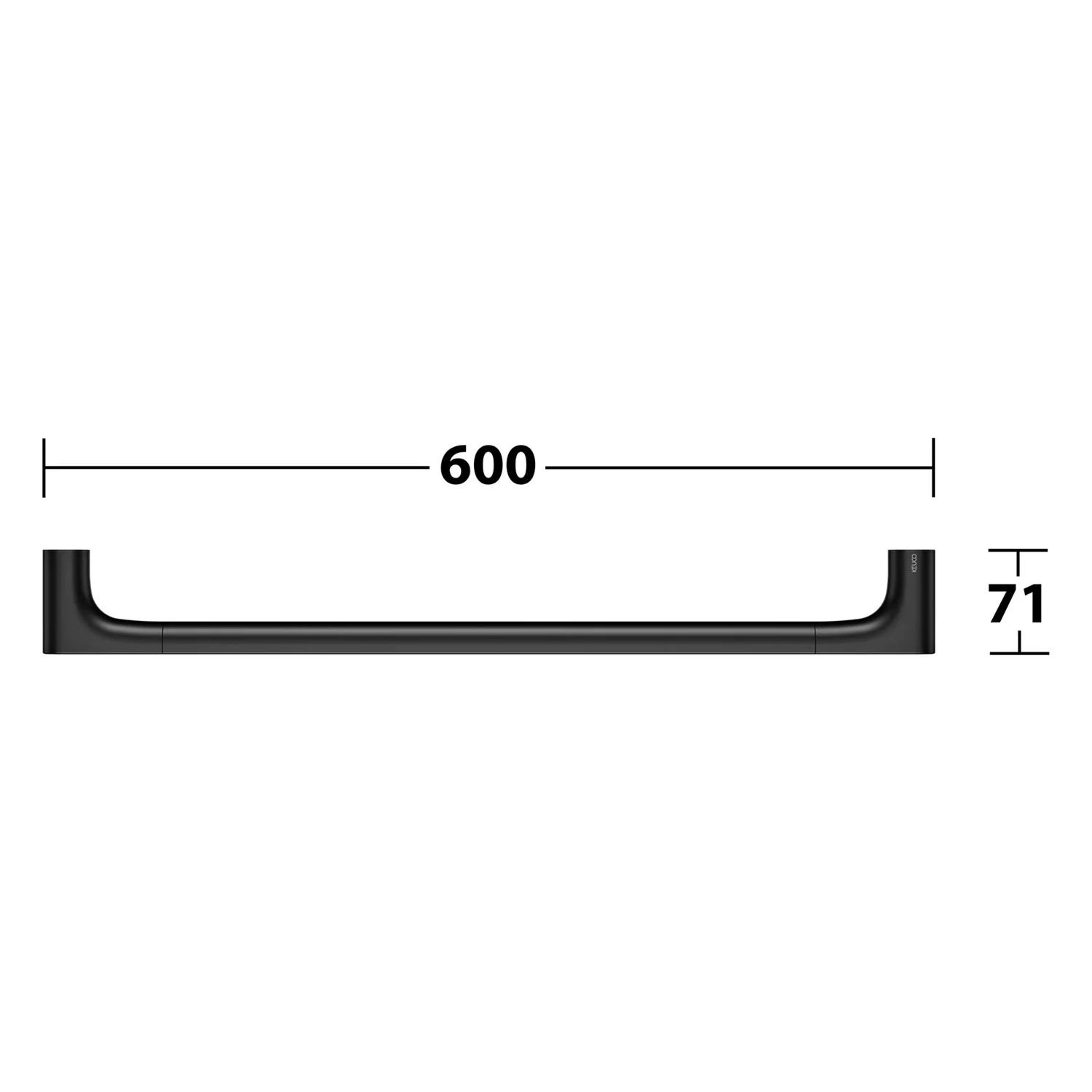 Keuco VIA23 Black Selection Badetuchhalter 60 cm Bild 6