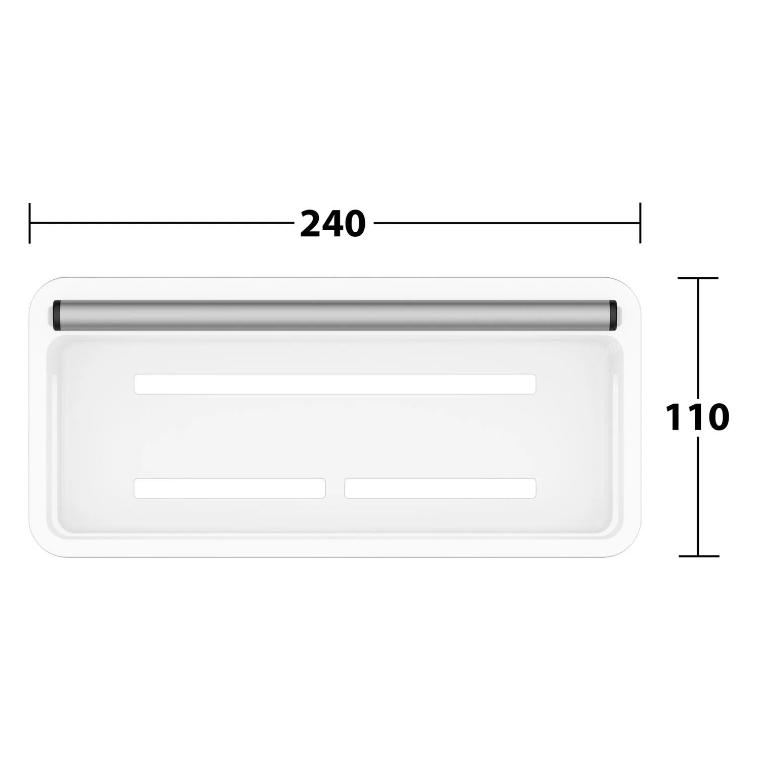 Keuco VIA23 Duschablage mit integriertem Glasabzieher Bild 6