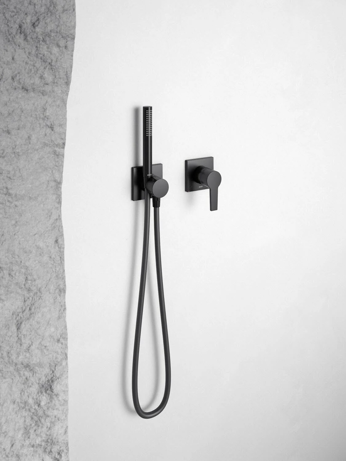 Keuco EDITION 11 Black Selection Einhebelmischer Set für 2 Verbraucher, mit Schlauchanschluss und Brausehalter Bild 3