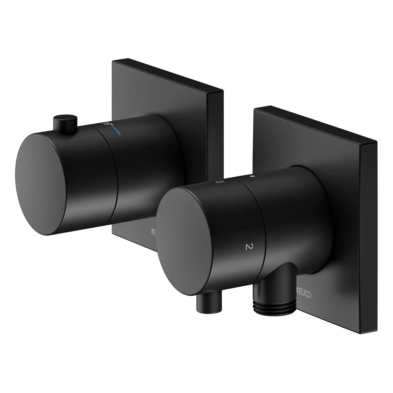 Keuco EDITION 11 Black Selection Thermostatarmatur Set für 2 Verbraucher, mit Schlauchanschluss und Brausehalter Bild 2