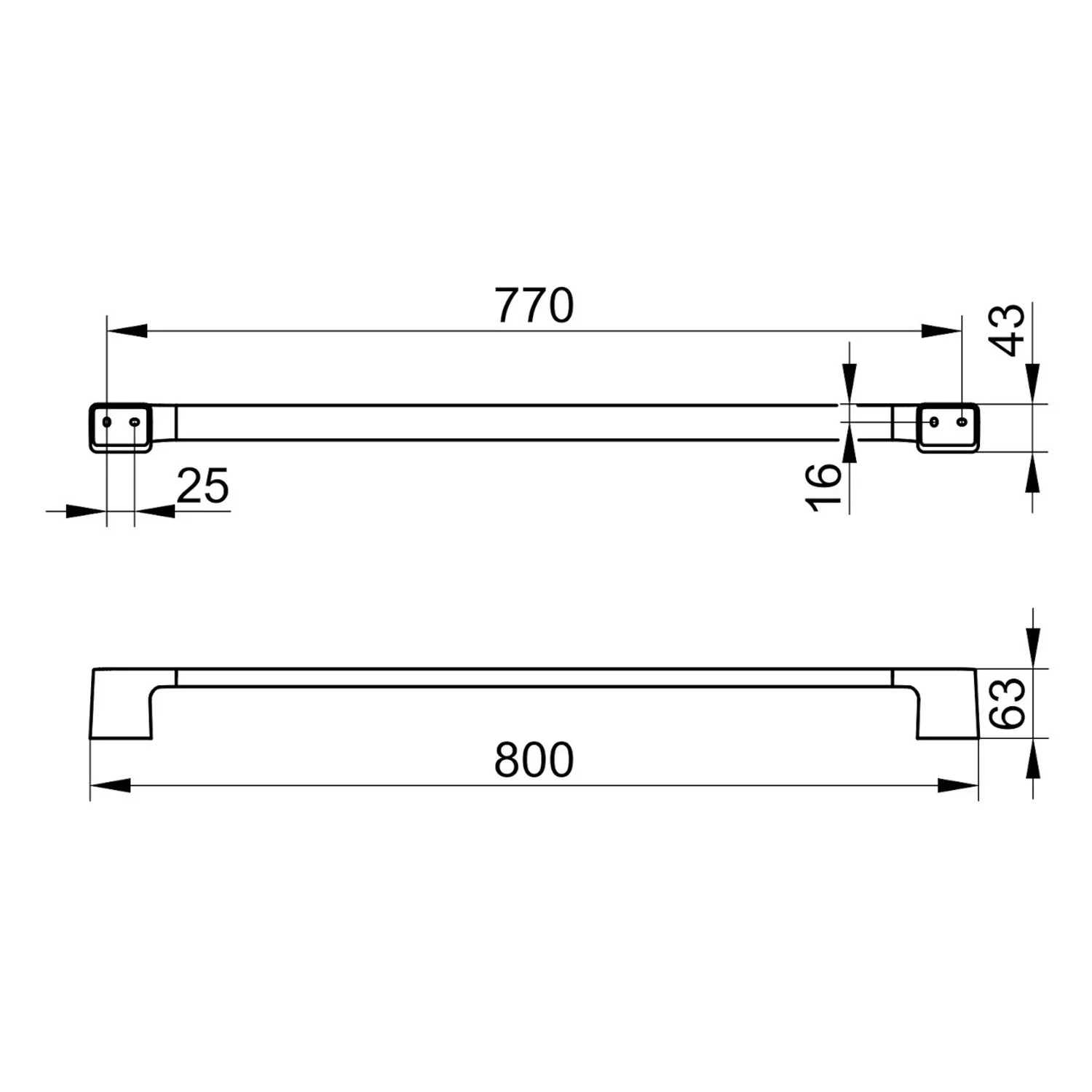 Keuco HERA Badetuchhalter 80 cm Bild 5