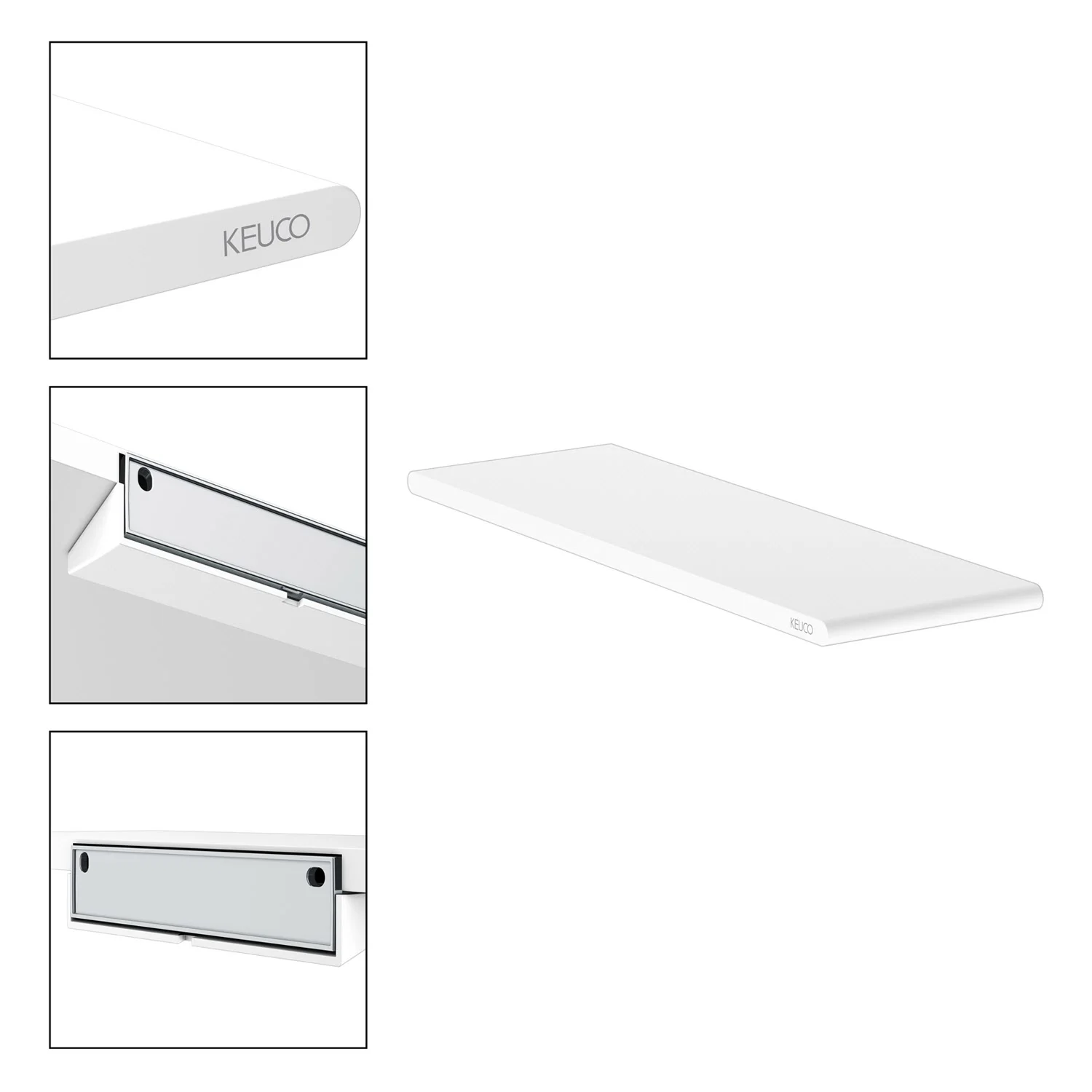 Keuco HERA Duschablage 32,8 cm, zum Kleben/Schrauben Bild 10