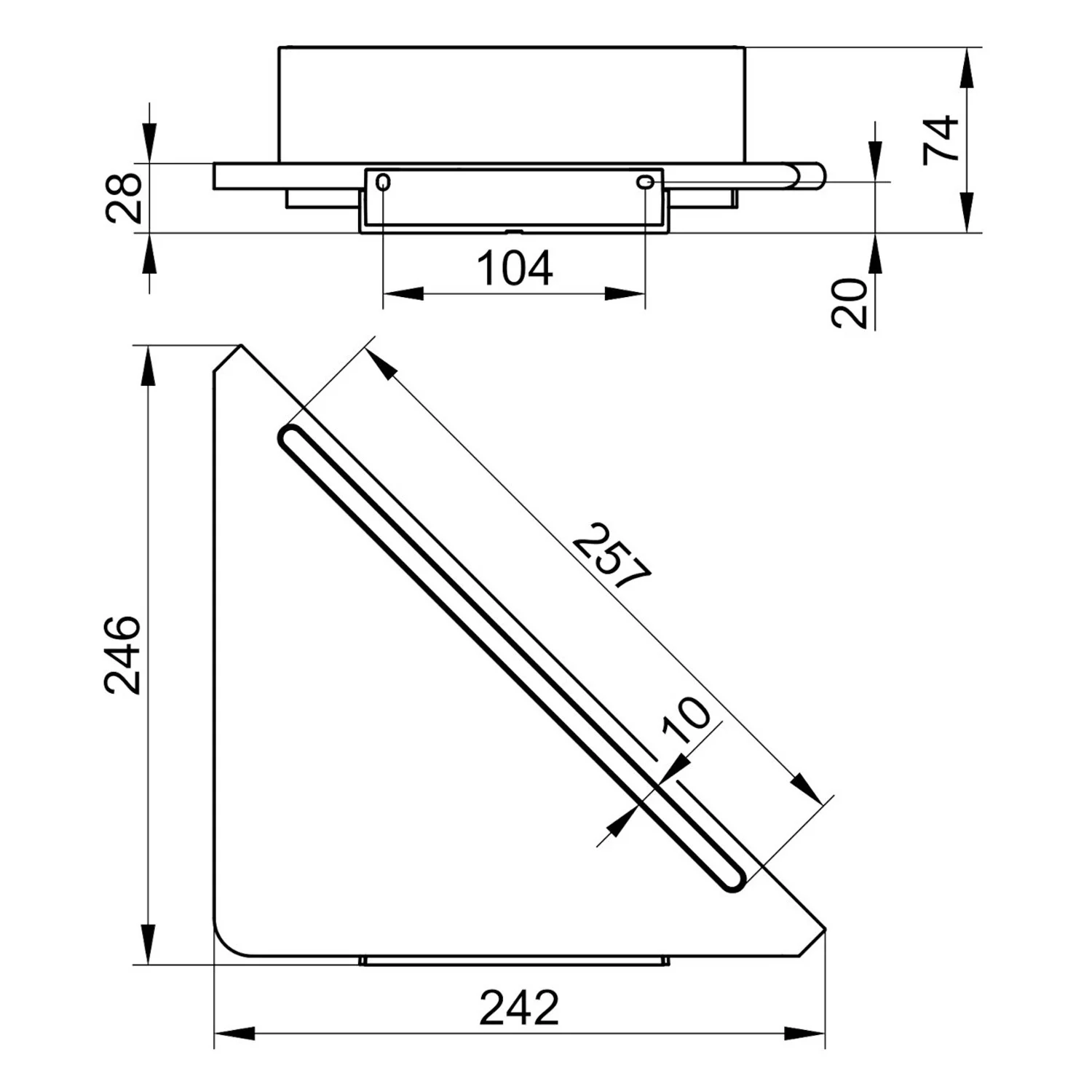 Keuco HERA Eckduschablage mit Duschabzieher Bild 5