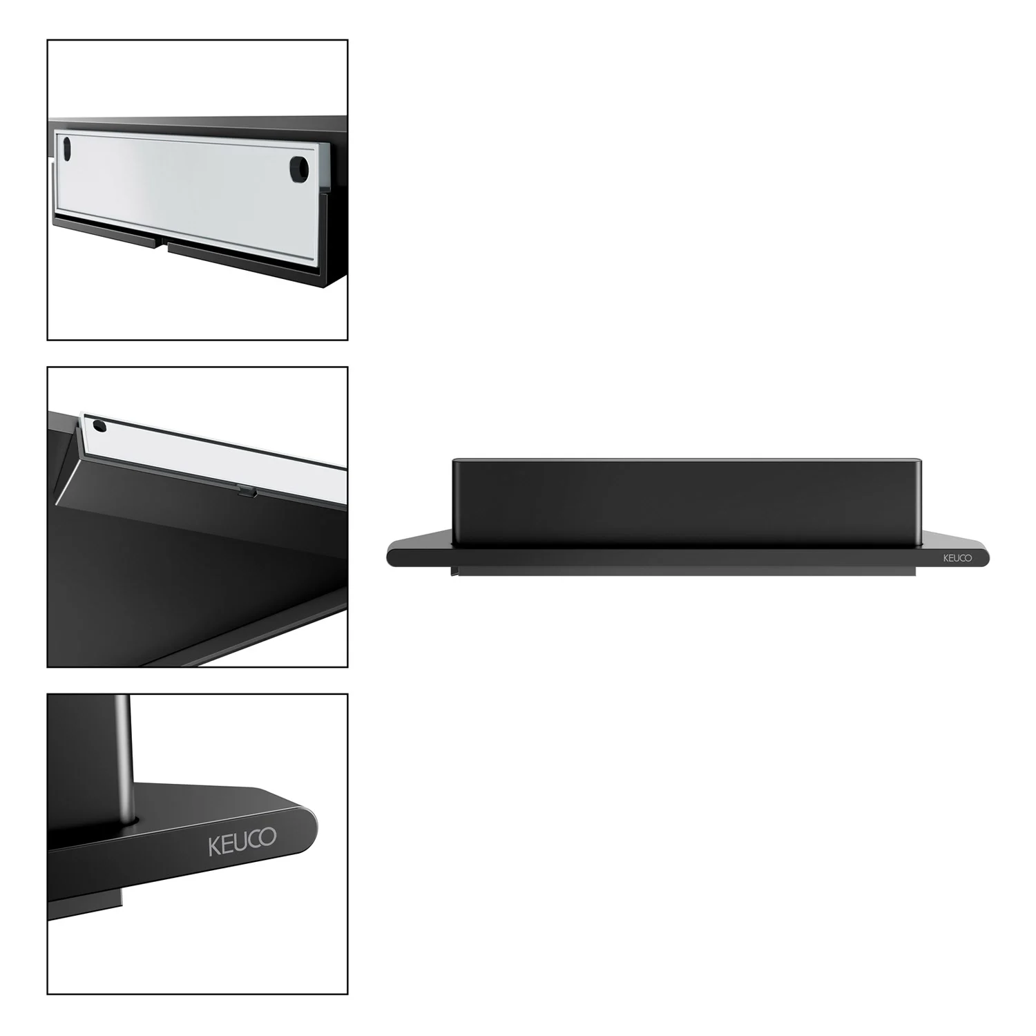 Keuco HERA Eckduschablage mit Duschabzieher Bild 12