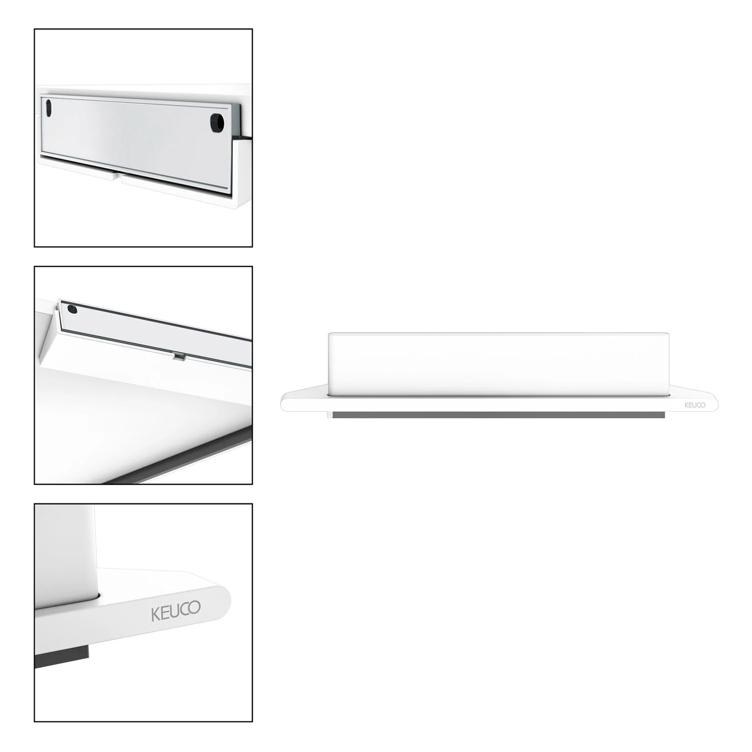 Keuco HERA Eckduschablage mit Duschabzieher Bild 12