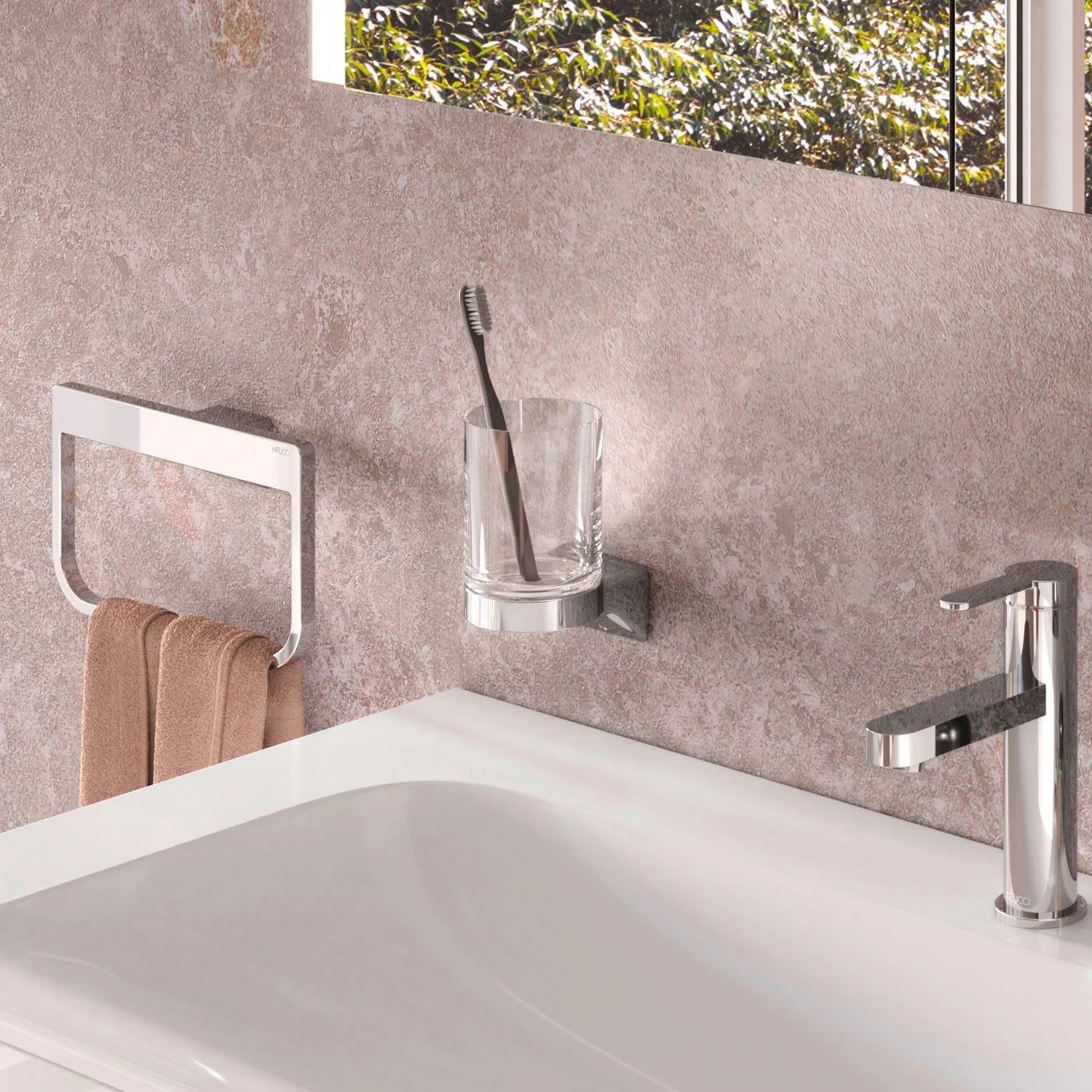 Keuco HERA Glashalter mit Echtkristall-Glas Bild 7