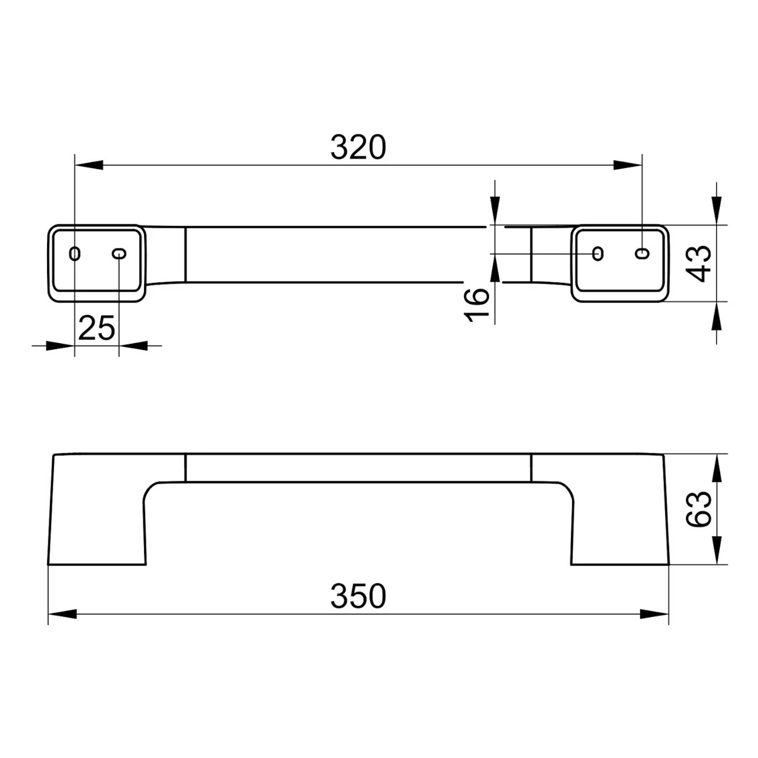 Keuco HERA Haltegriff 35 cm Bild 5