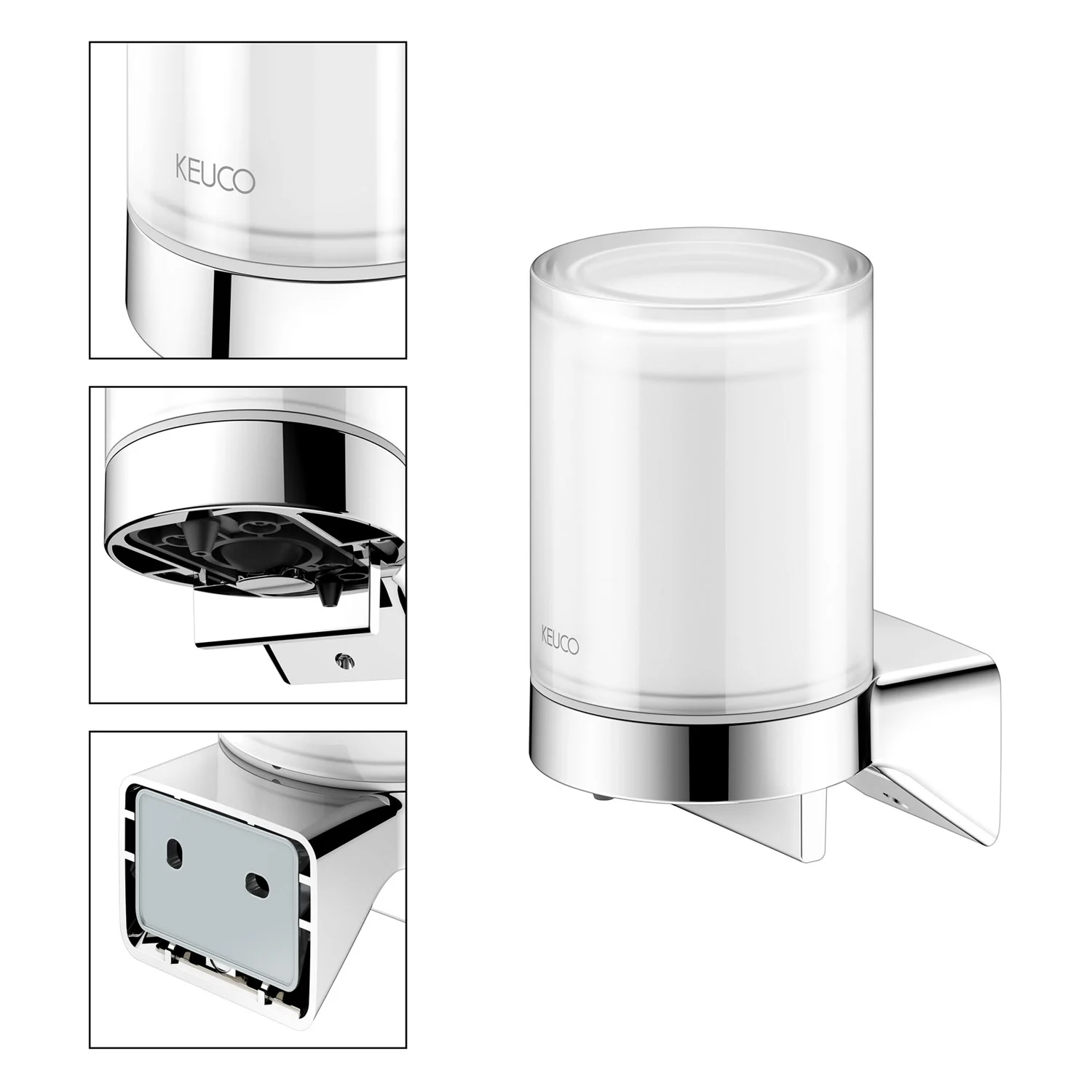 Keuco HERA Seifenspender mit satiniertem Stülpglas Bild 12