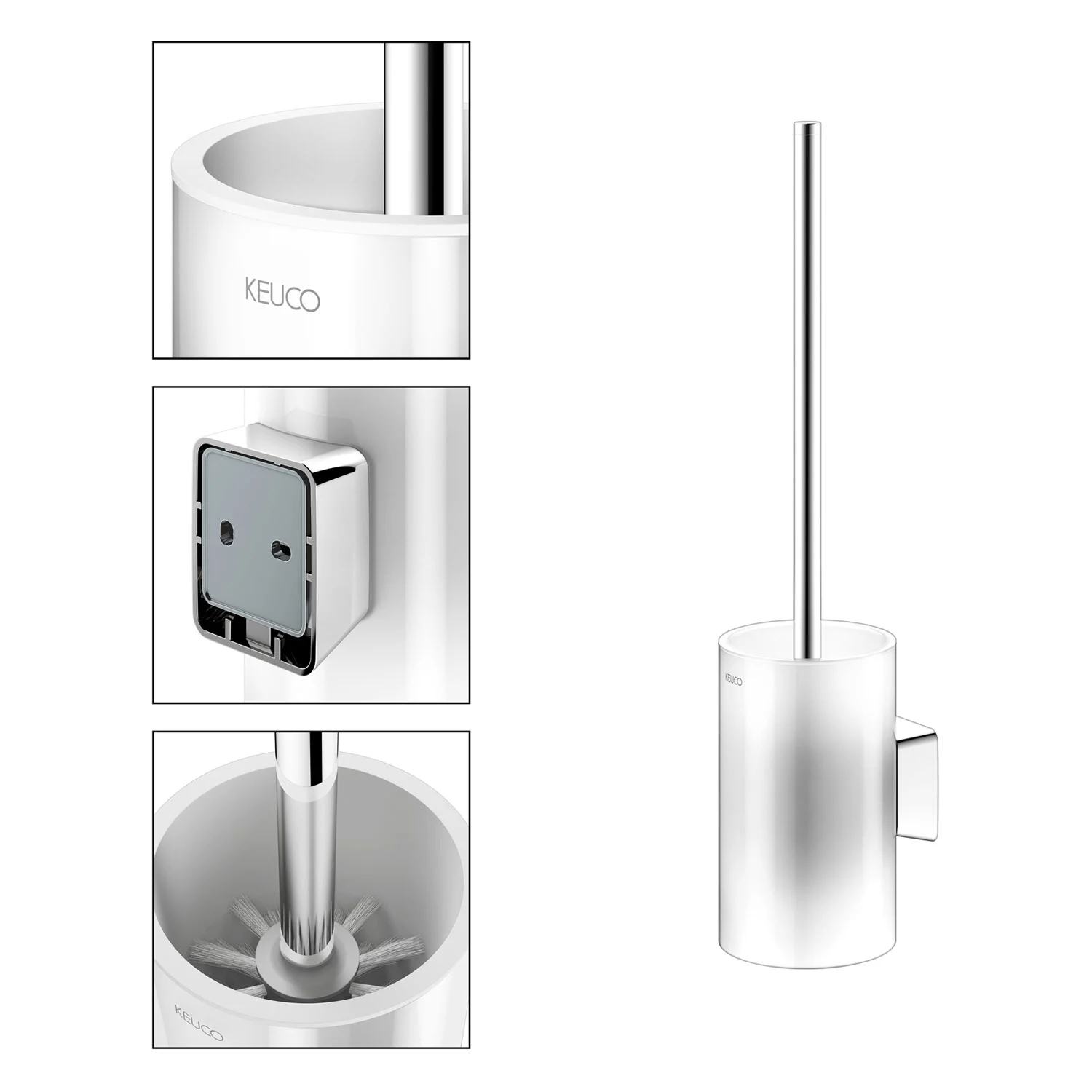 Keuco HERA Toilettenbürstengarnitur mit Gehäuse aus Echtkristallglas Bild 12