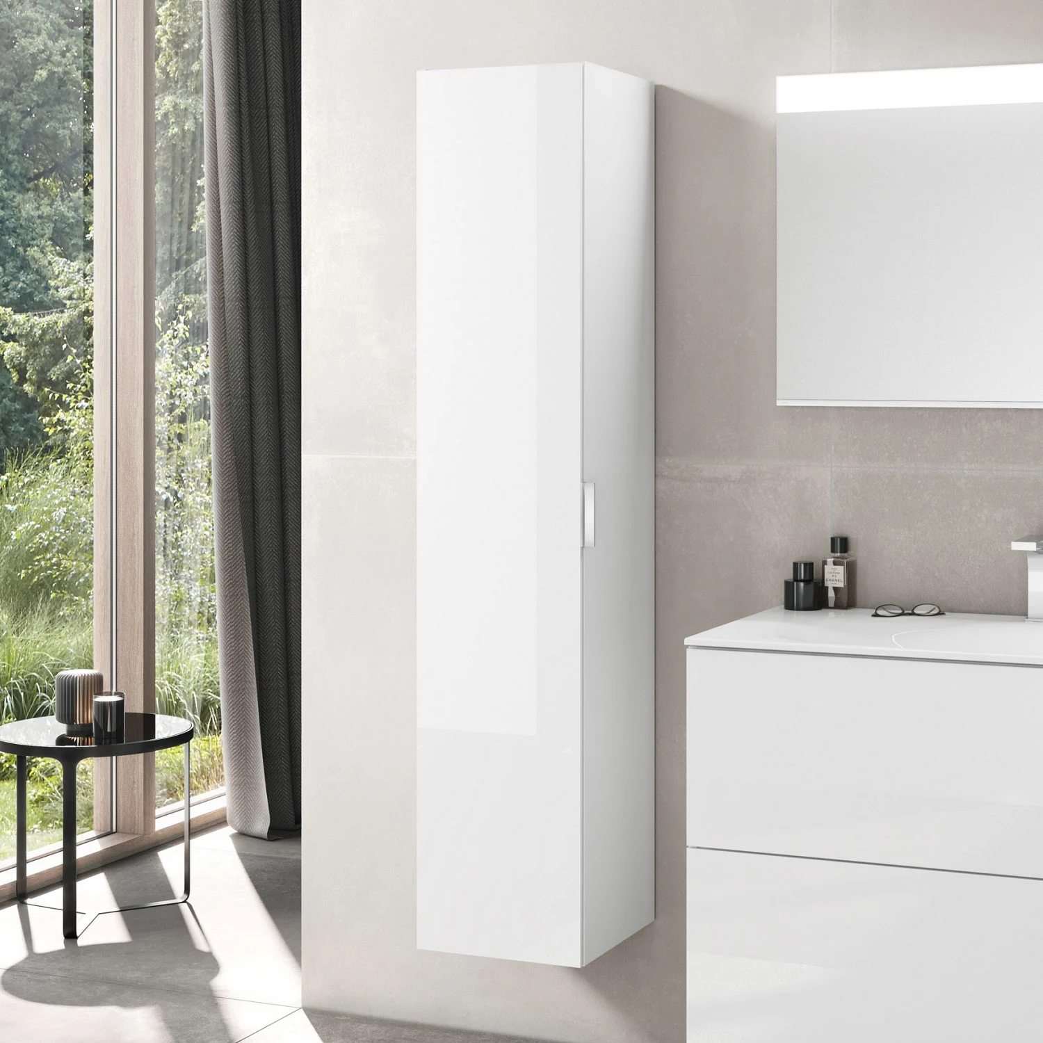 Keuco EDITION 11 Hochschrank 35 x 170 cm links mit Wäschekorb