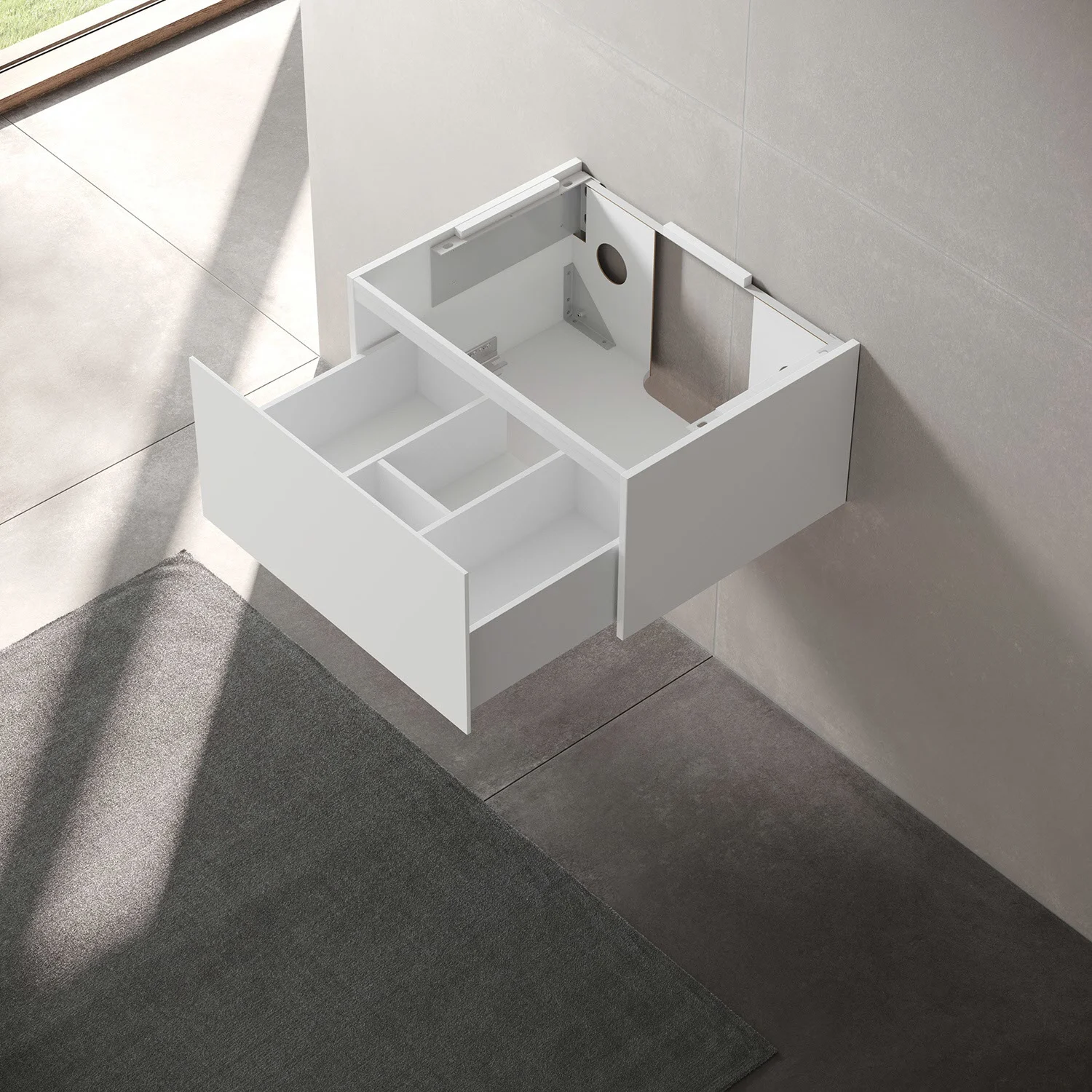 Keuco EDITION 11 Badmöbelset mit Waschtischunterbau und Keramik-Waschtisch, 70 cm Bild 4