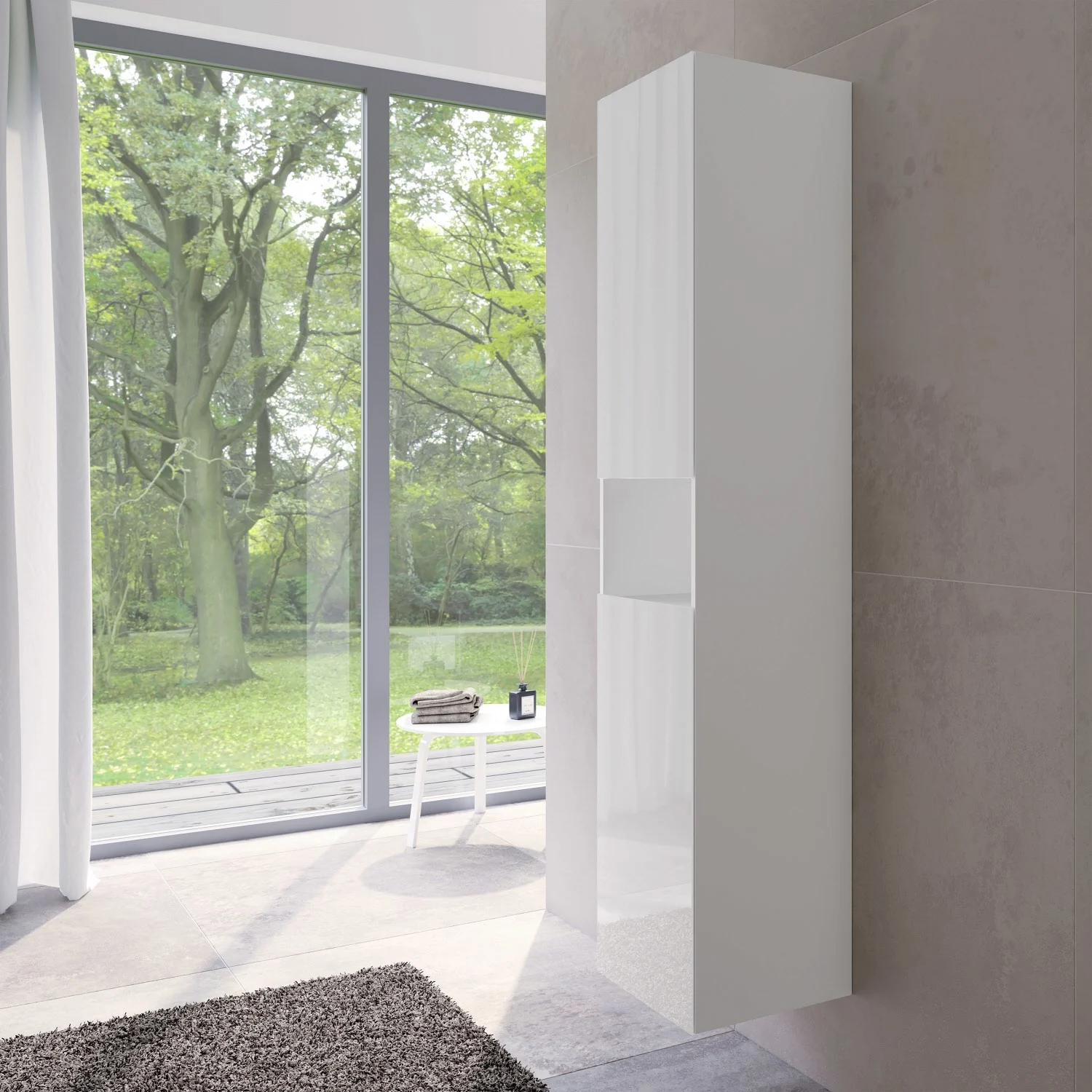 Keuco Stageline Hochschrank 40 x 180 cm, Anschlag links, ohne LED-Fachbeleuchtung