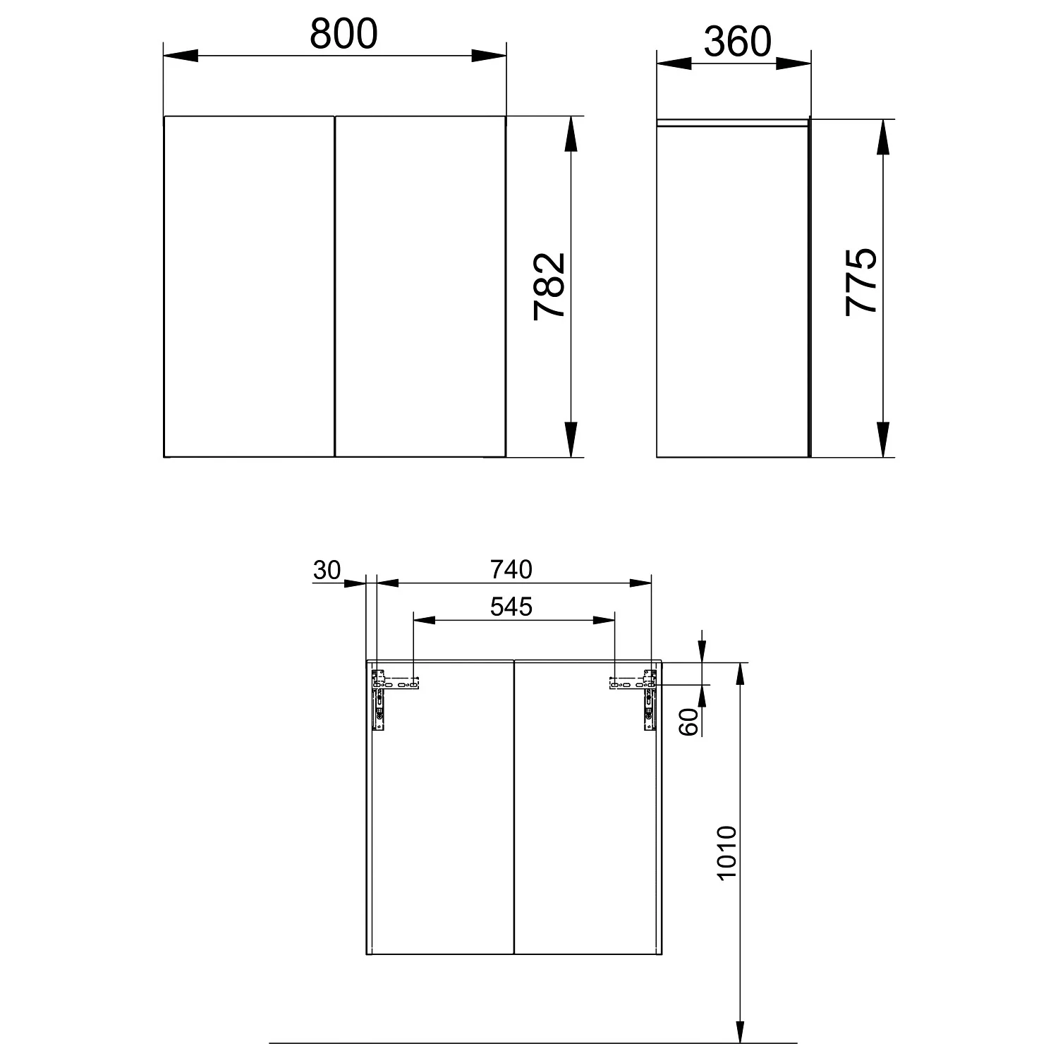 Keuco Stageline Mittelschrank 80 x 78,2 cm, 2-türig Bild 5