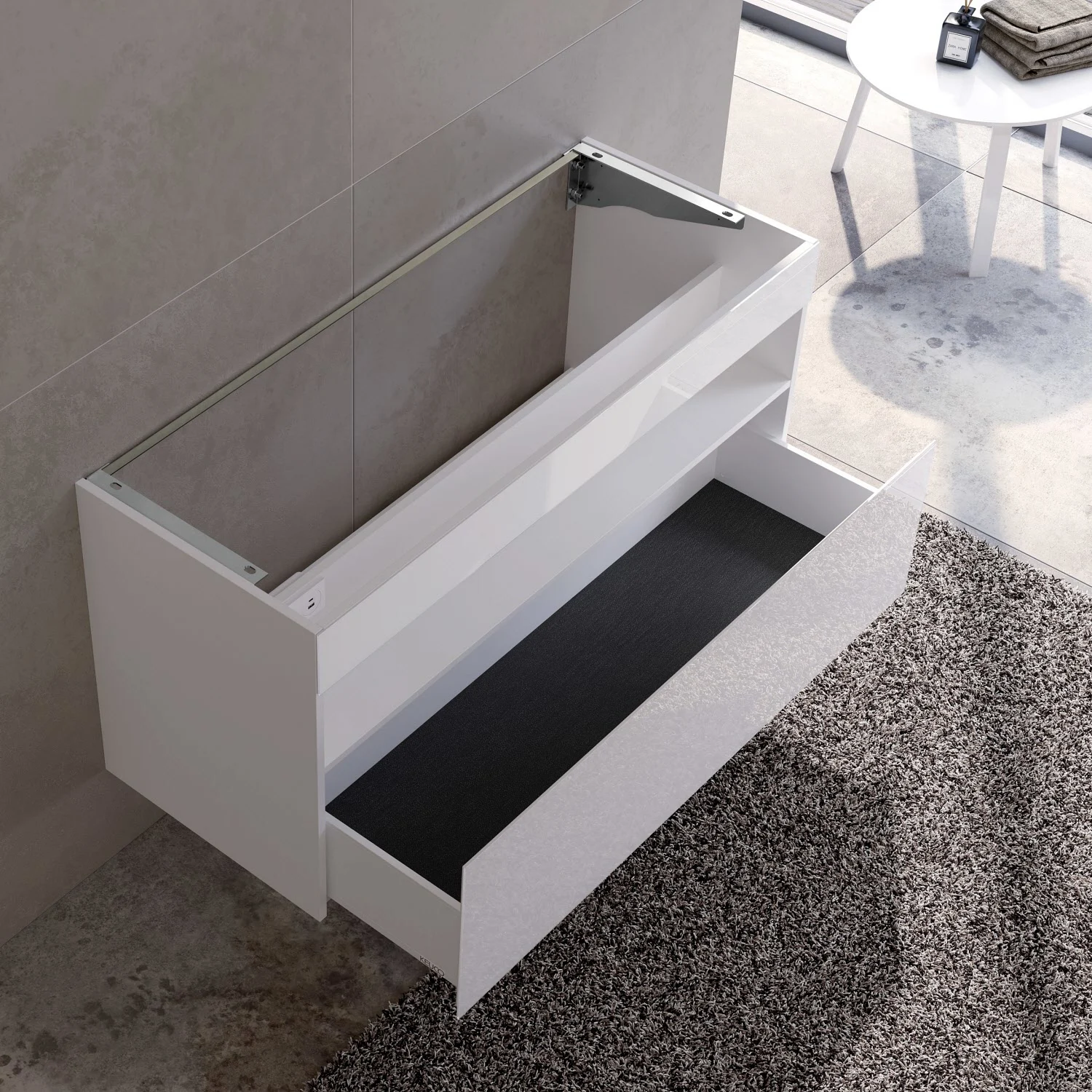 Keuco Stageline Waschtischunterbau 120 x 62,5 cm, mit 1 Auszug und LED-Fachbeleuchtung Bild 3