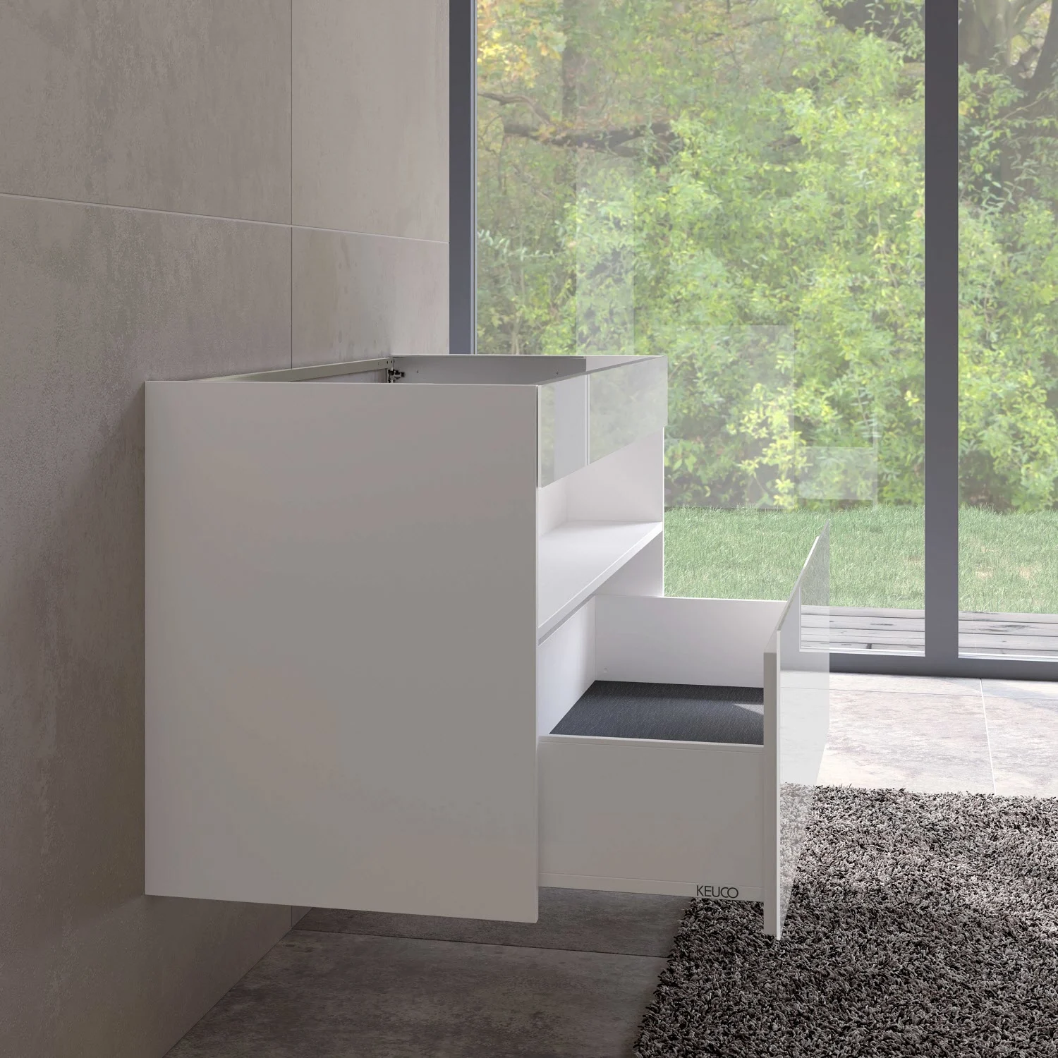 Keuco Stageline Waschtischunterbau 120 x 62,5 cm, mit 1 Auszug und LED-Fachbeleuchtung Bild 4
