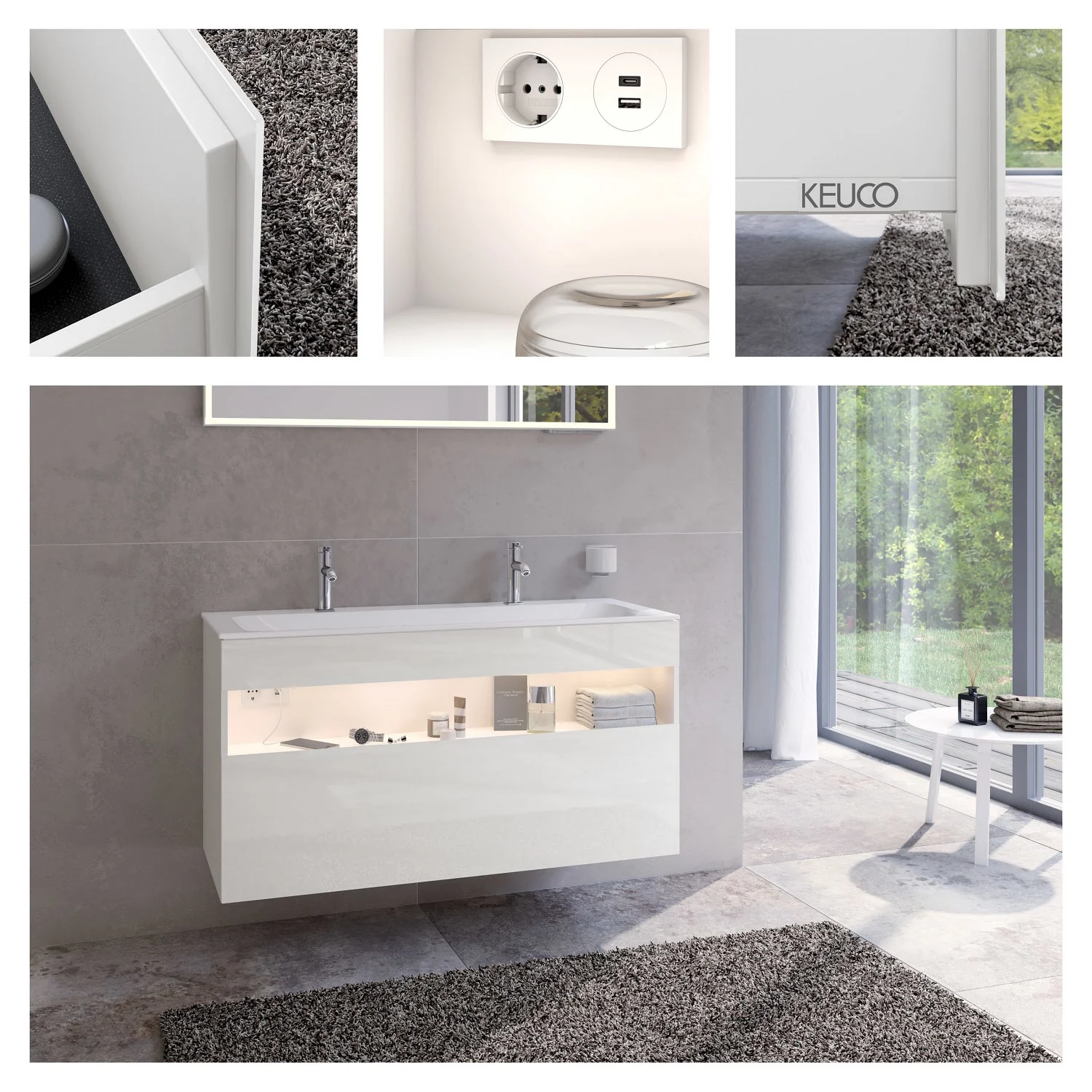 Keuco Stageline Waschtischunterbau 120 x 62,5 cm, mit 1 Auszug und LED-Fachbeleuchtung Bild 10