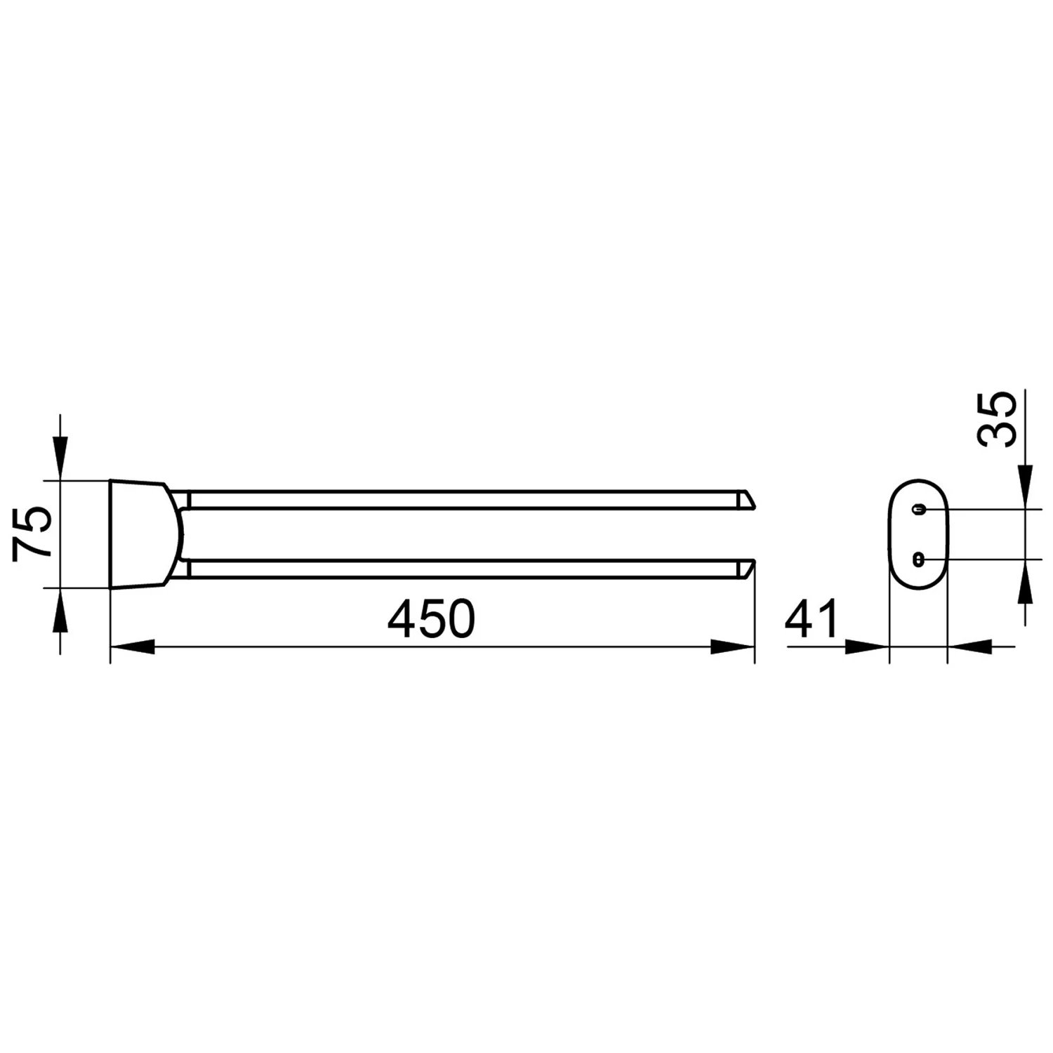 Keuco Elegance Neu Handtuchhalter 45 cm Bild 2