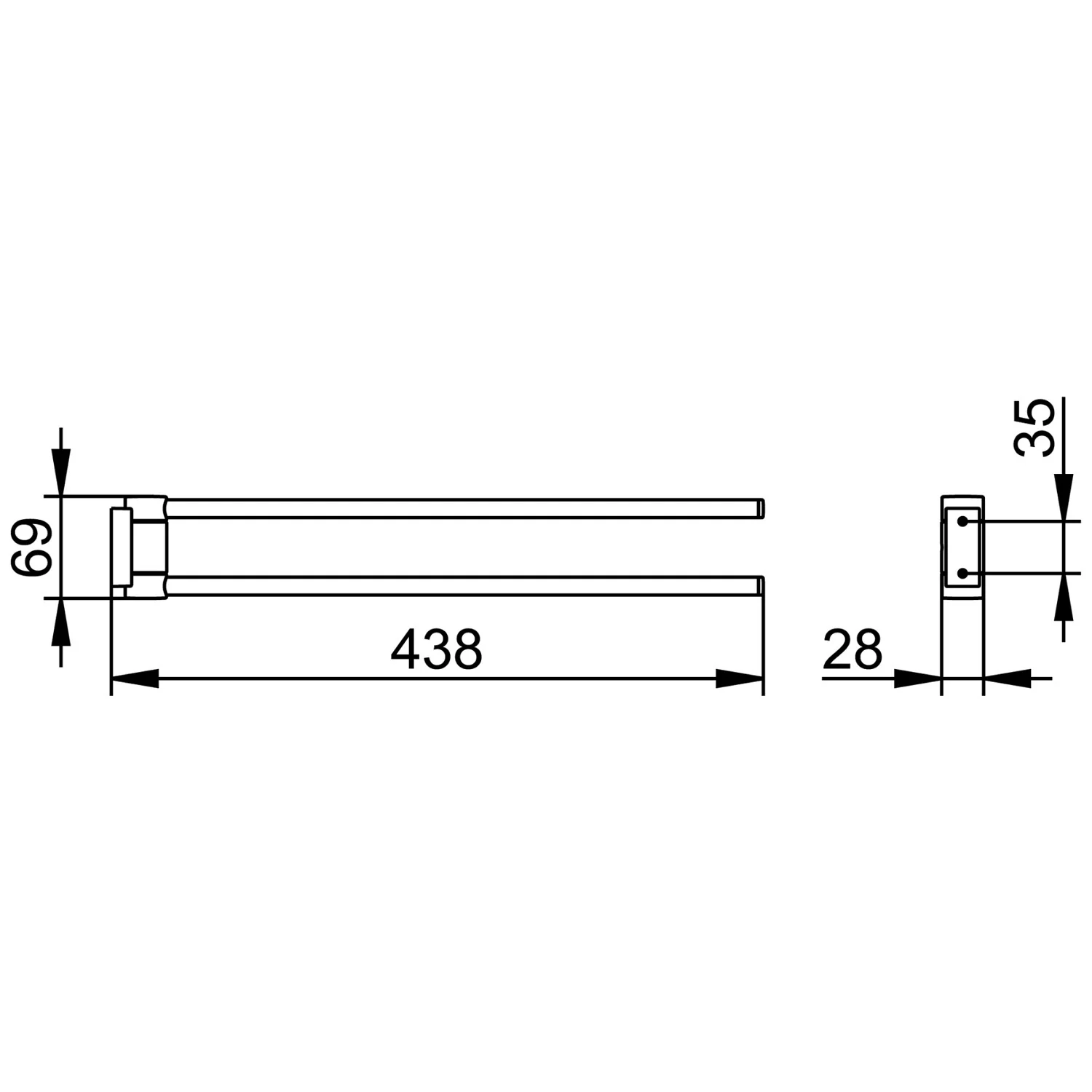 Keuco Plan Handtuchhalter, schwenkbar Bild 4