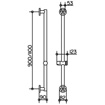 Keuco Plan Care Brausestange 110 cm Bild 2