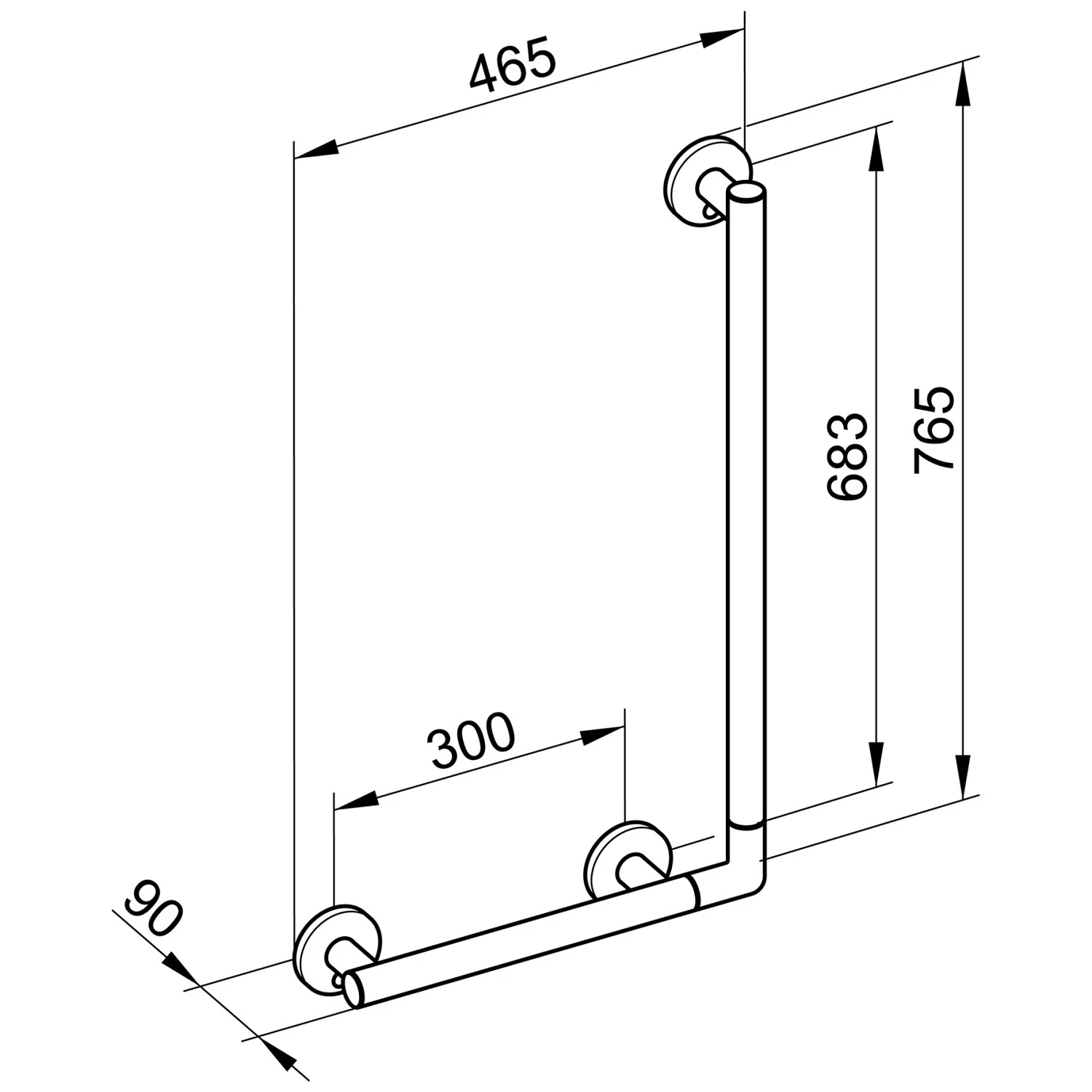 Keuco Plan Care Winkelgriff 90° Bild 2
