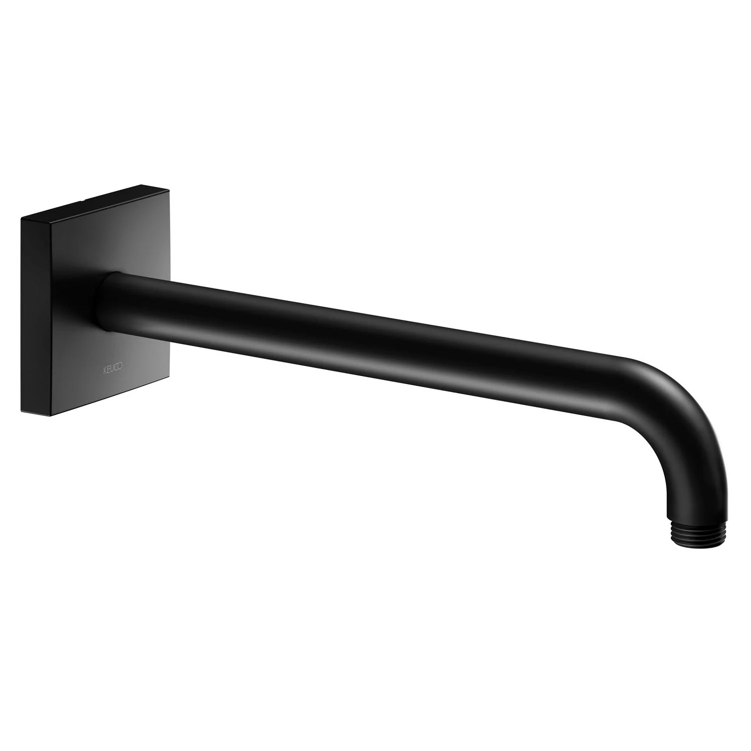 Keuco Black Selection Brausearm für Wandanschluss, Ausladung 30 cm, eckig