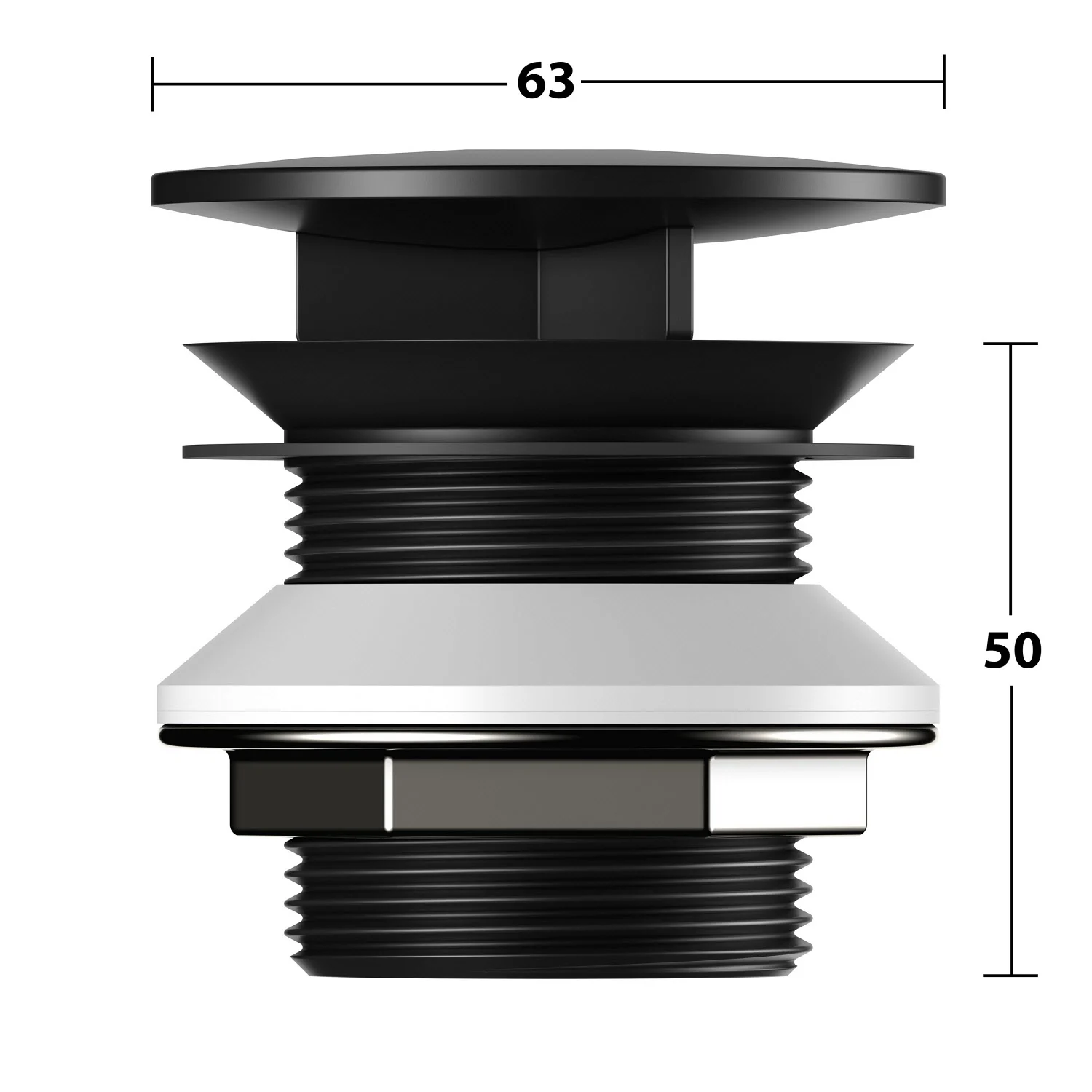 Keuco Universal Schaftventil G 1¼ für Waschtische ohne Überlauf Bild 3