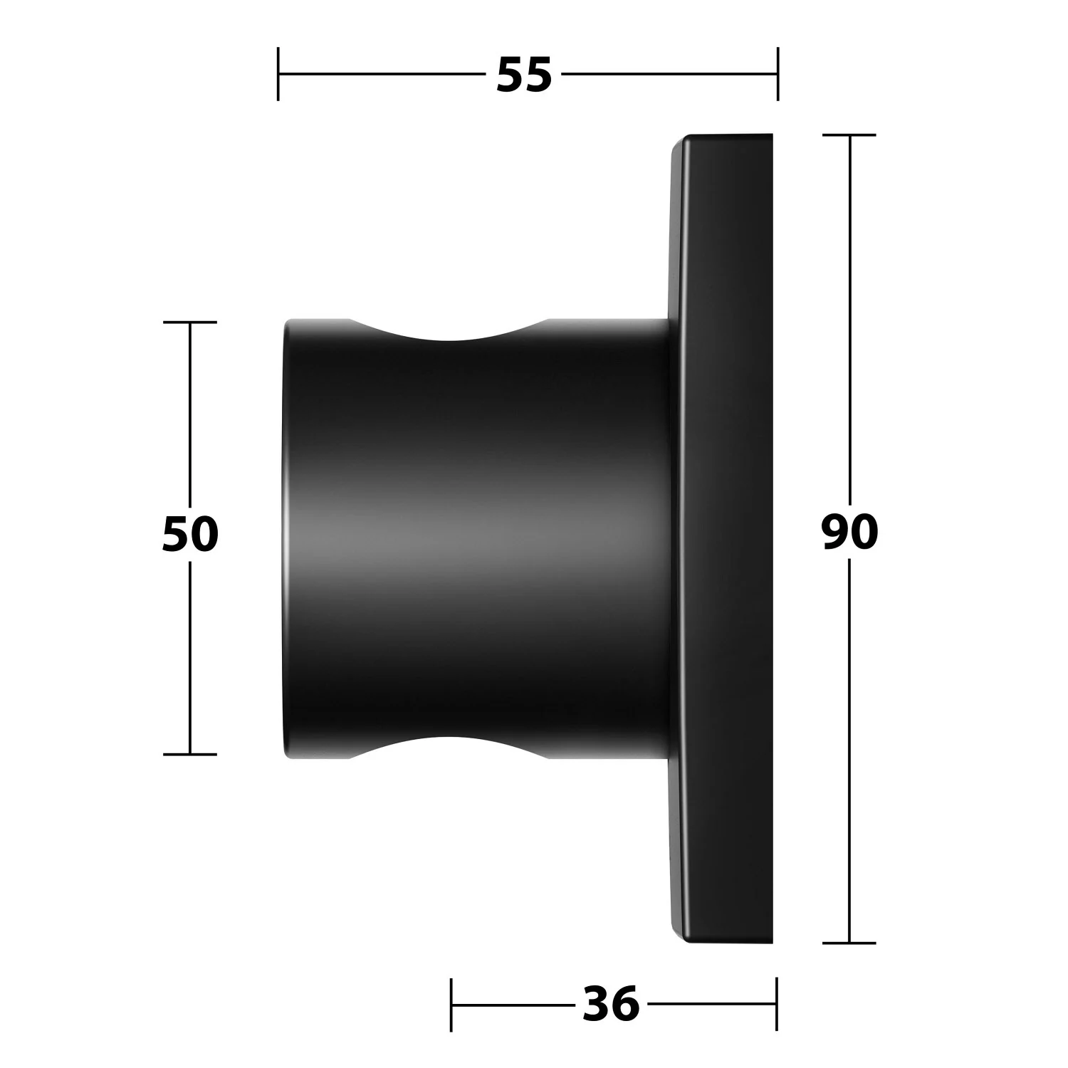 Keuco IXMO Black Selection Brausehalter, eckig Bild 4