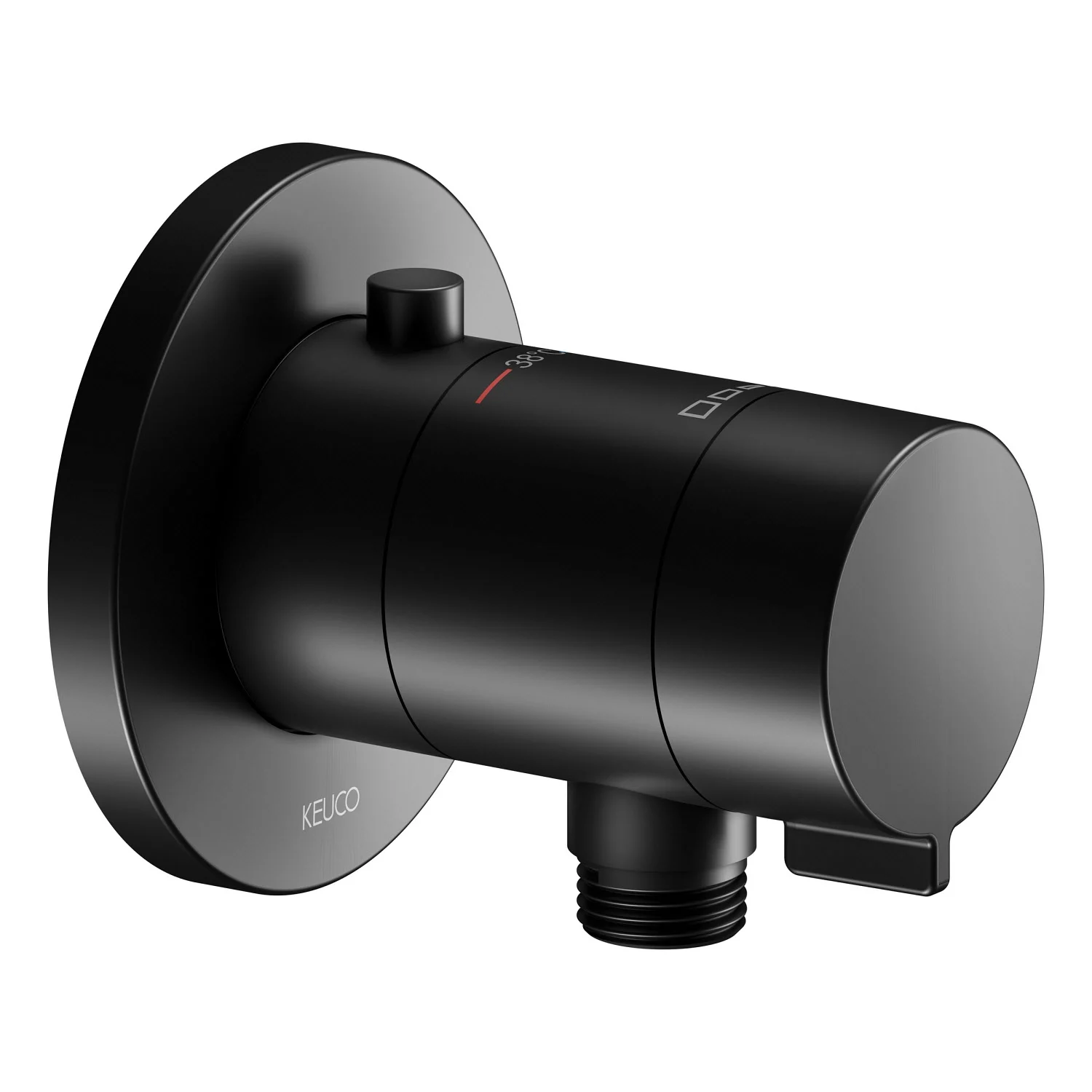 Keuco IXMO_solo Black Selection Unterputz-Thermostatarmatur mit Schlauchanschluss, rund
