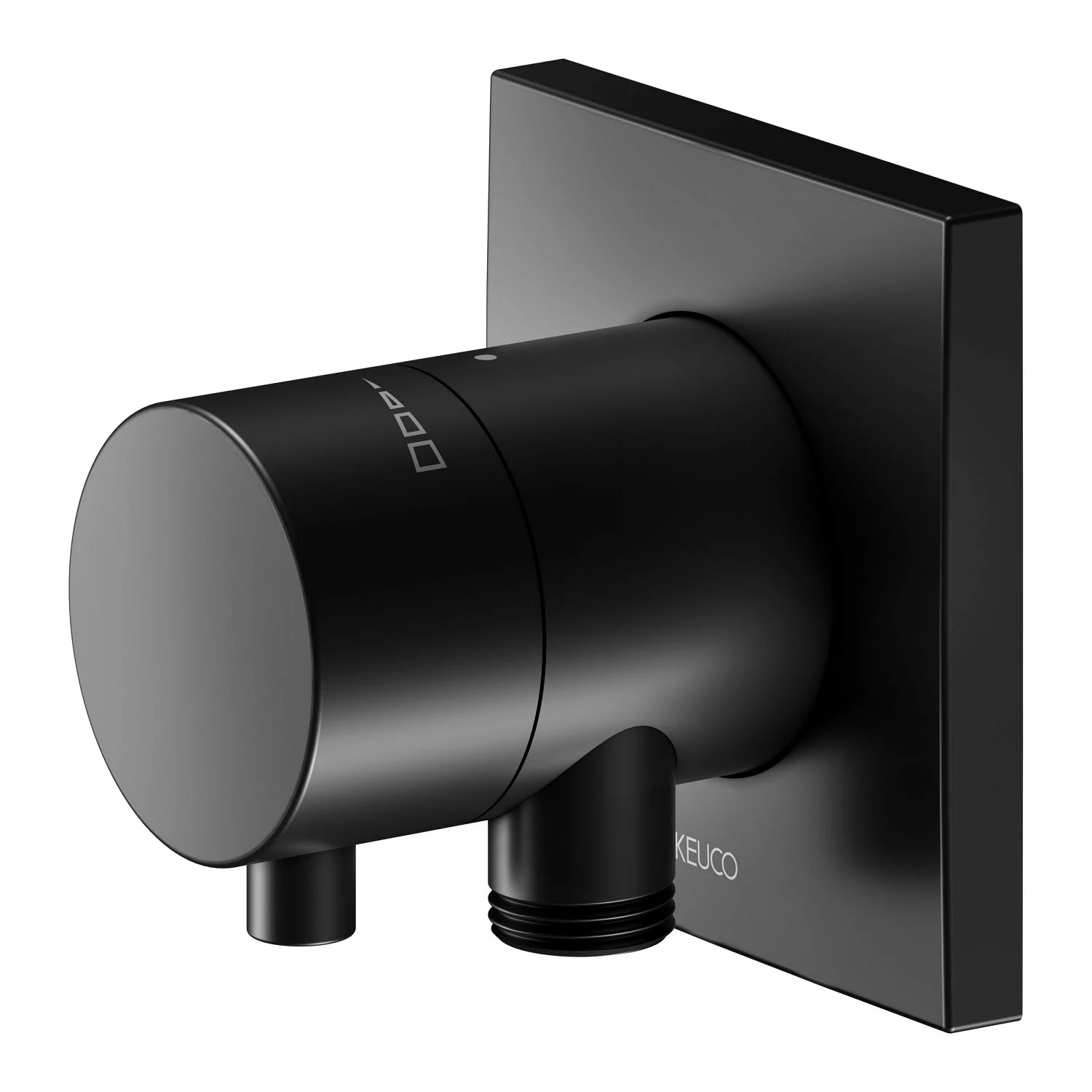 Keuco IXMO Black Selection Absperrventil Unterputz, mit Schlauchanschluss, Rosette eckig Bild 2
