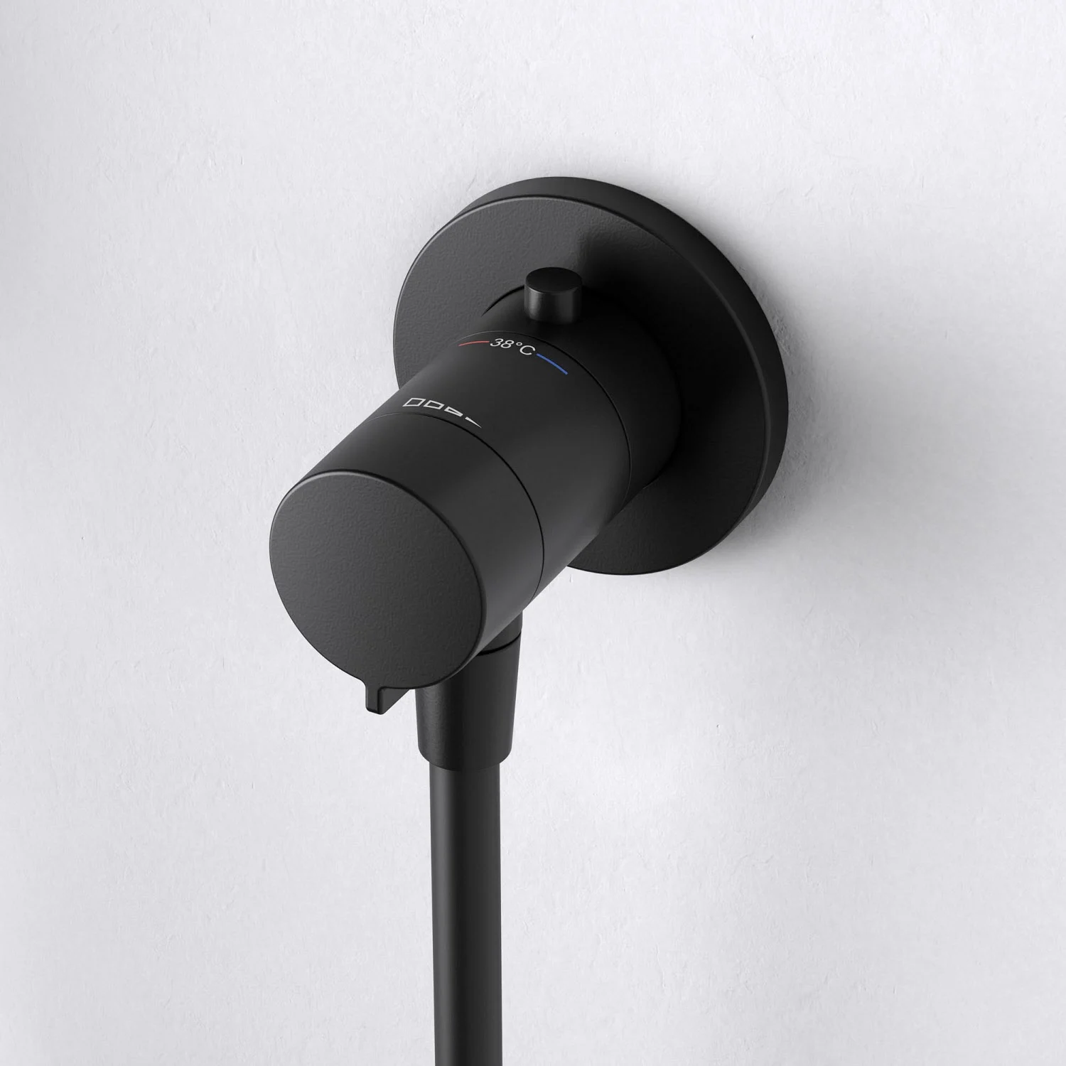Keuco IXMO_solo Black Selection Unterputz-Thermostatarmatur mit Schlauchanschluss, rund Bild 3