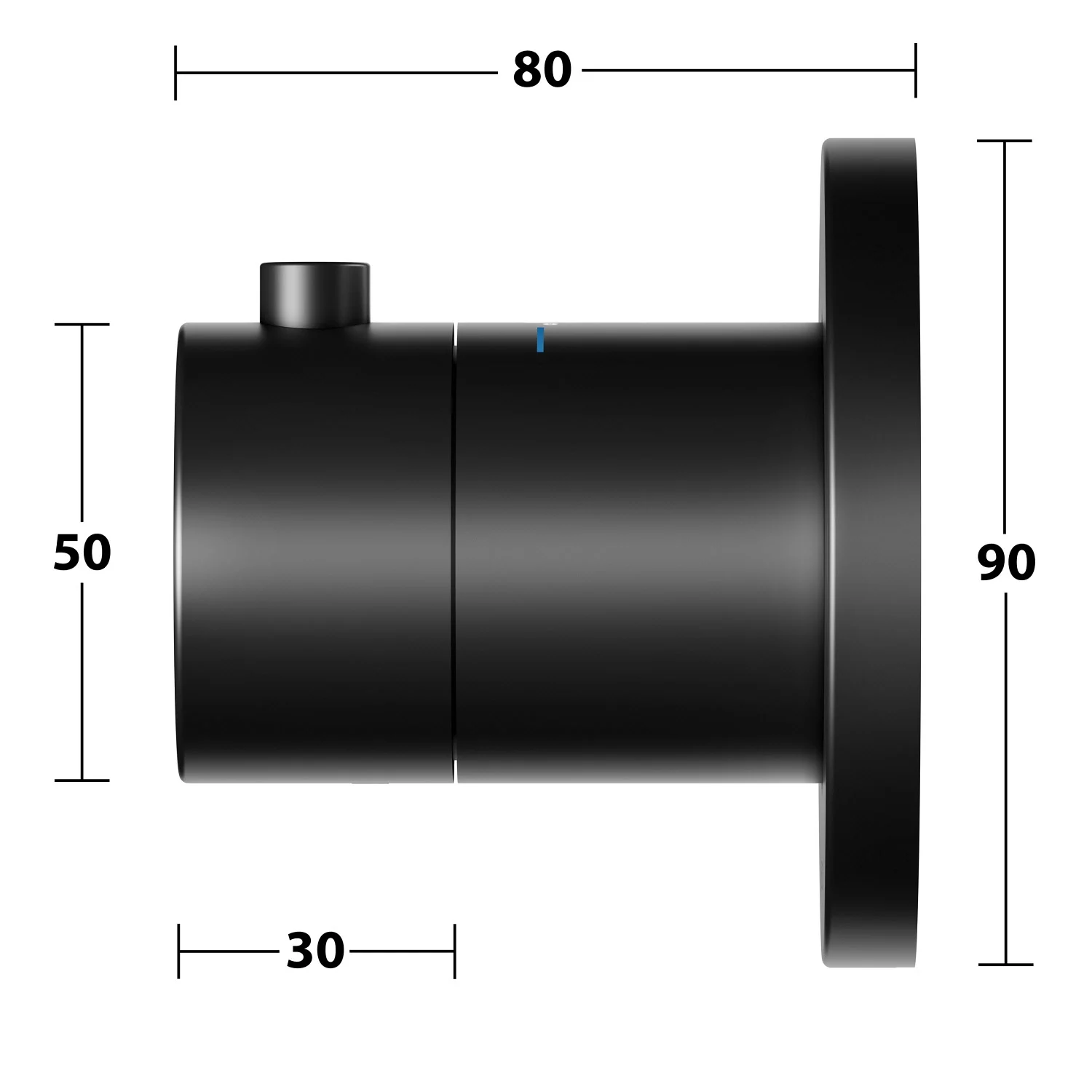 Keuco IXMO Black Selection Thermostatarmatur Unterputz, rund Bild 3