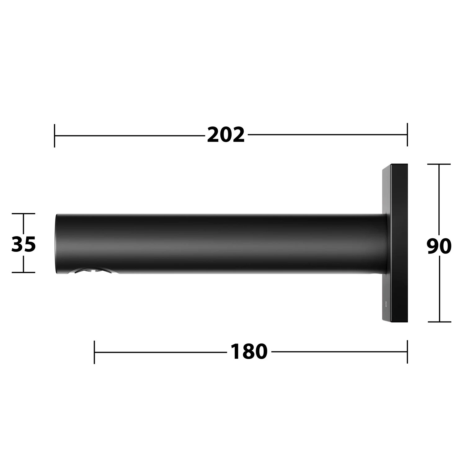 Keuco IXMO Black Selection Wanneneinlauf Unterputz, Ausladung 18 cm, Rosette eckig Bild 4