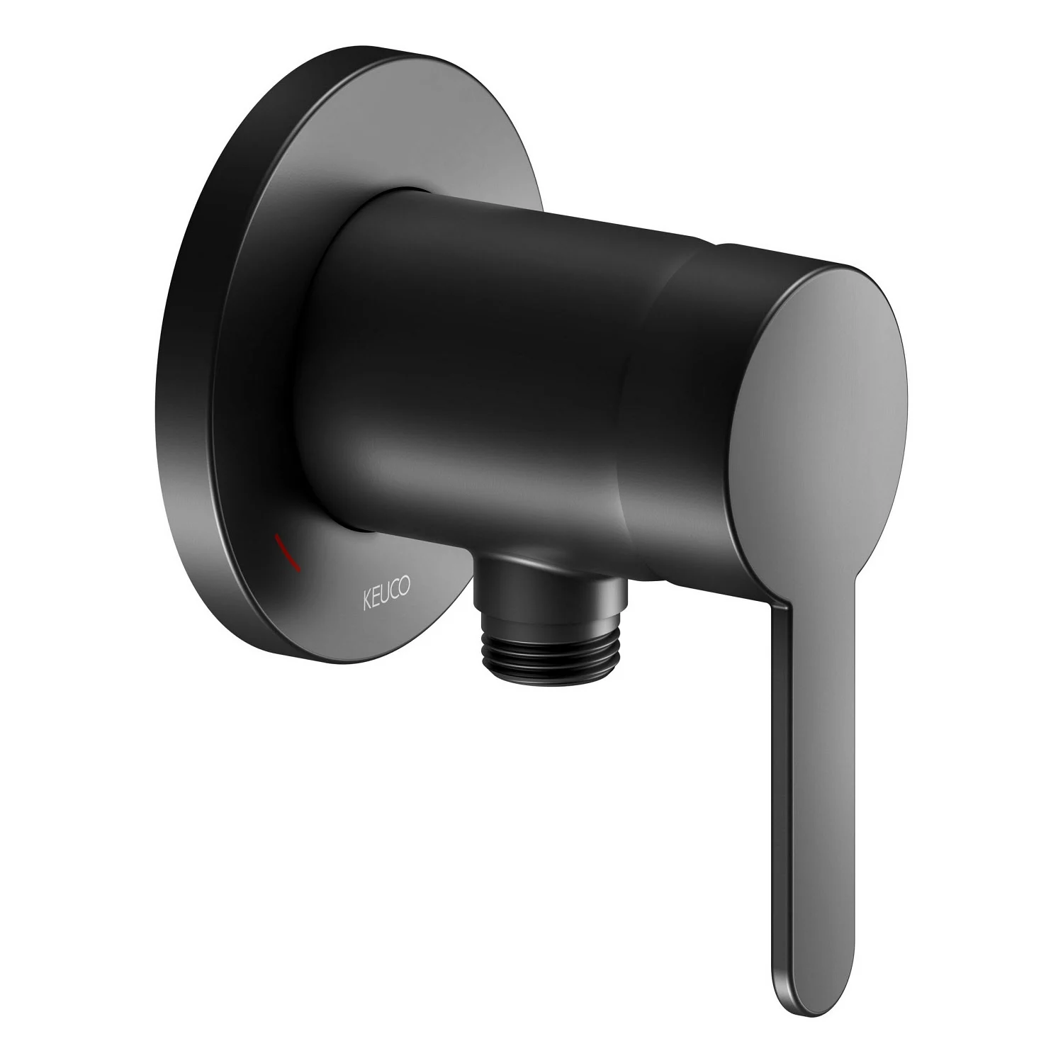 Keuco IXMO Flat Black Selection Unterputz-Einhebel-Brausemischer, mit Schlauchanschluss, rund