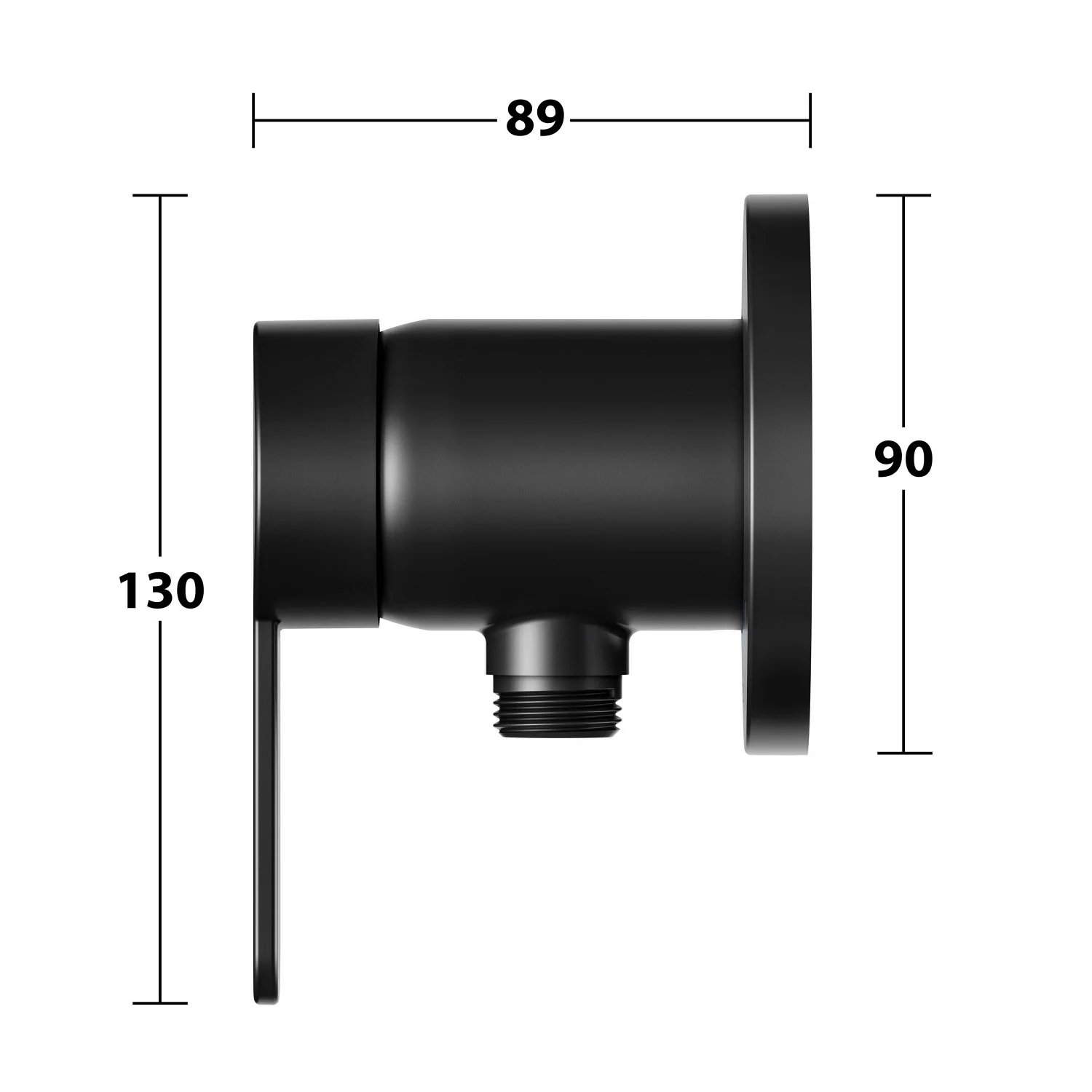 Keuco IXMO Flat Black Selection Unterputz-Einhebel-Brausemischer, mit Schlauchanschluss, rund Bild 7